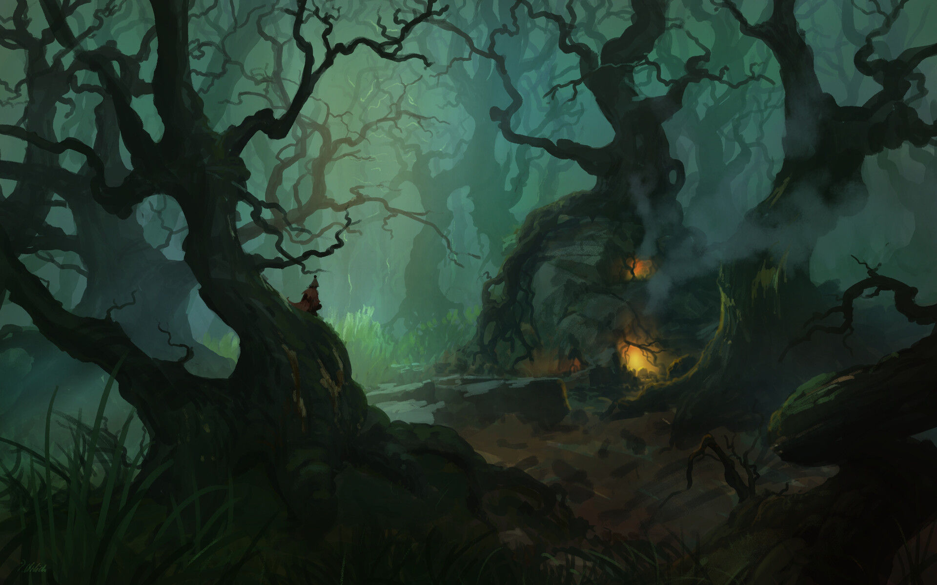Wallpaper #d2c4EZMBSpphPi3-OPZ1268 Artstation in the Forest