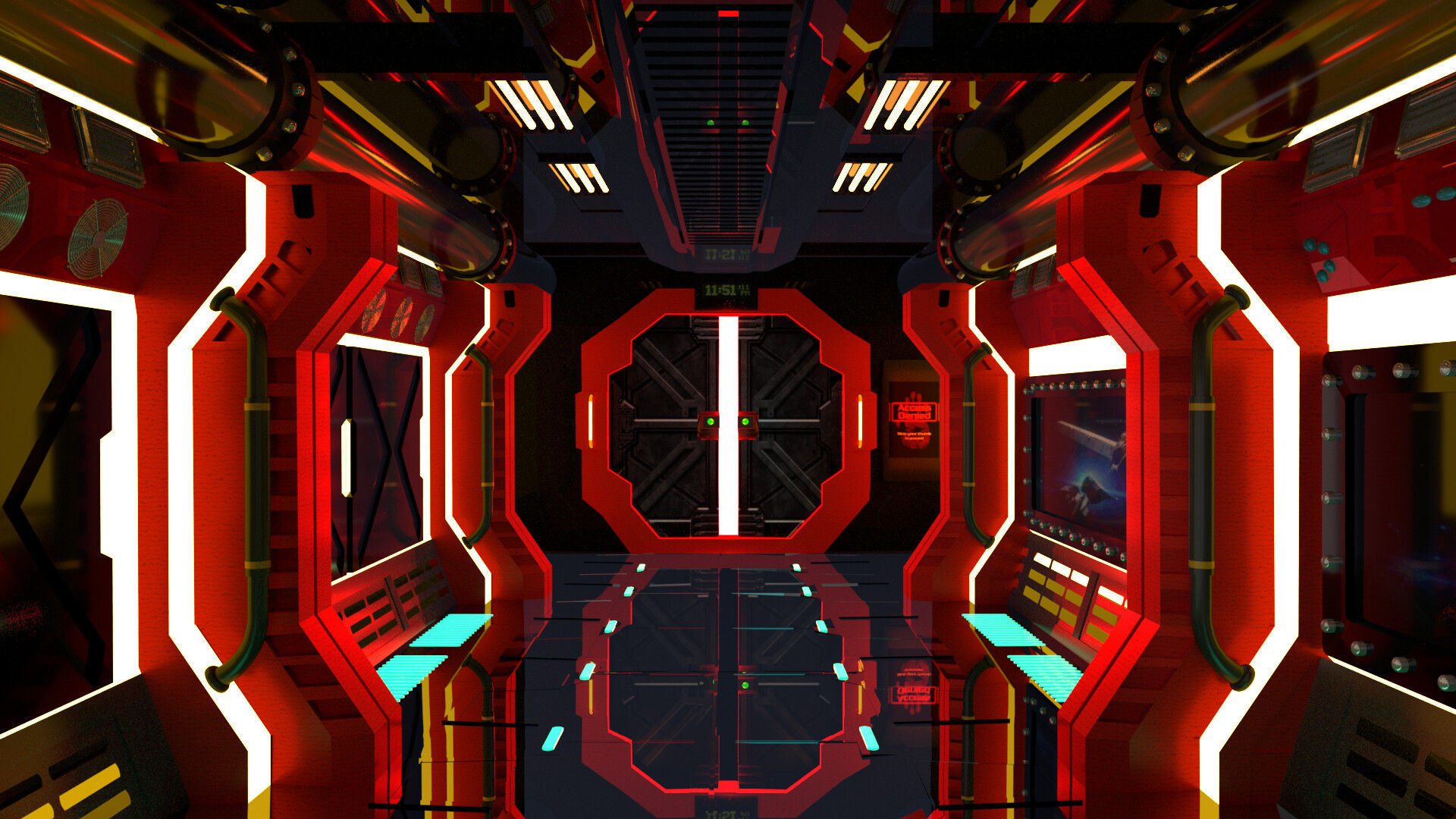 Wallpaper #r7gj2JIBJvJKYCmEhOZY112 Artstation Sci Fi Interior of a Spaceship