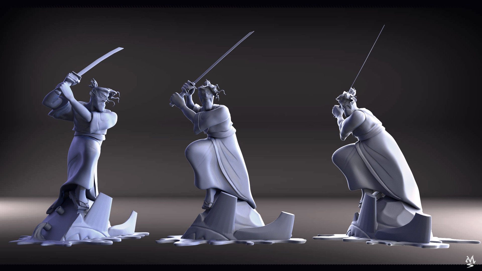 Wallpaper #LQPxZZMBpyOg8YnEktpT66 Artstation Samurai Jack Figure Personal Fan Art