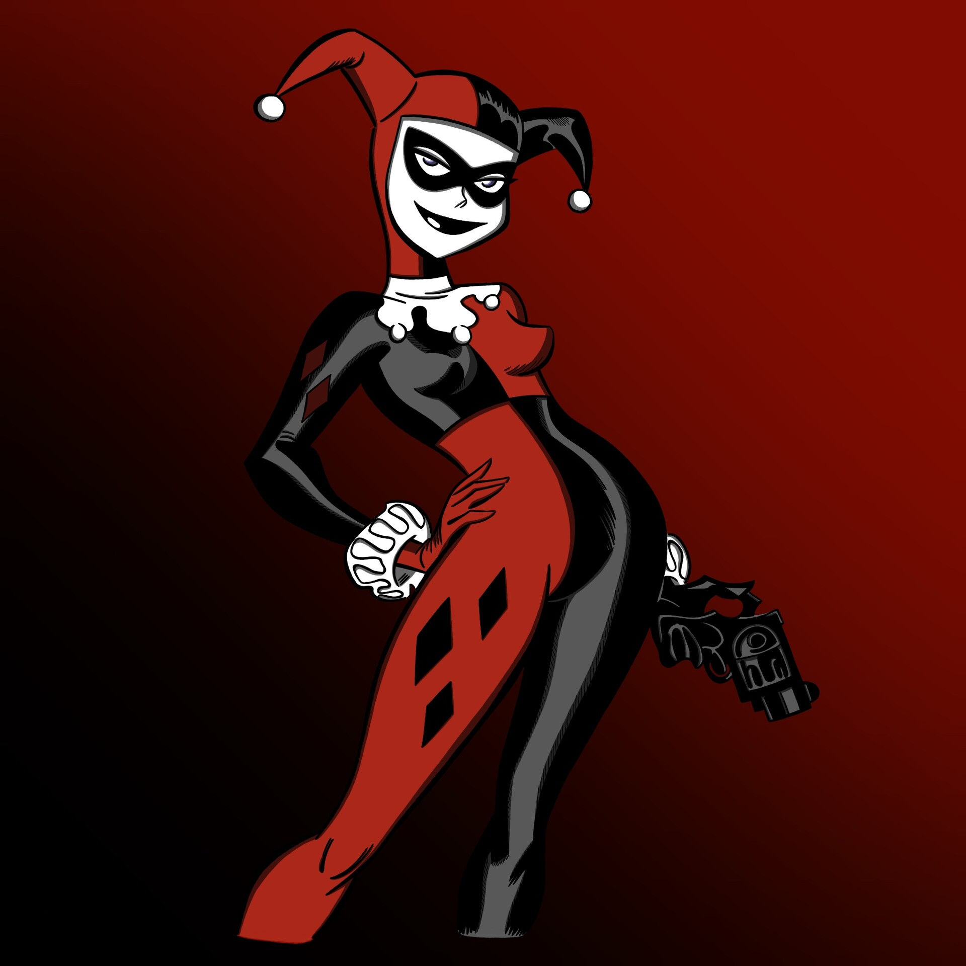 Wallpaper #YWcr-5IBSpphPi3-CZPD108 Artstation Harley Quinn Gun