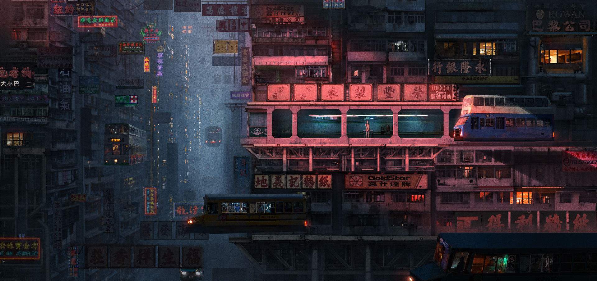 Wallpaper #63Taxo4B_8f4nGFarHH240 Artstation Hongkong Cyberpunk City