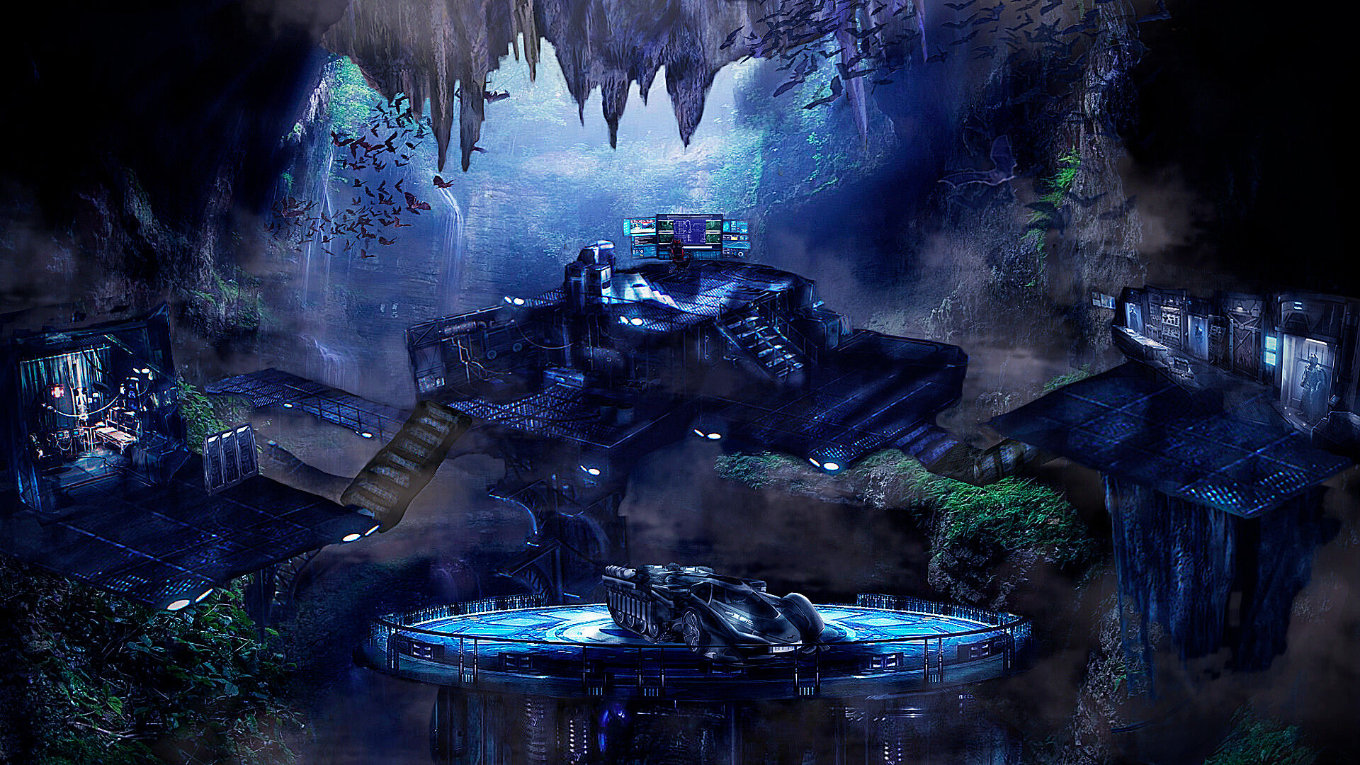 Wallpaper #8ACl7I4BSdW8dNouFhSK35 Batcave Computer Desktop Wallpaper