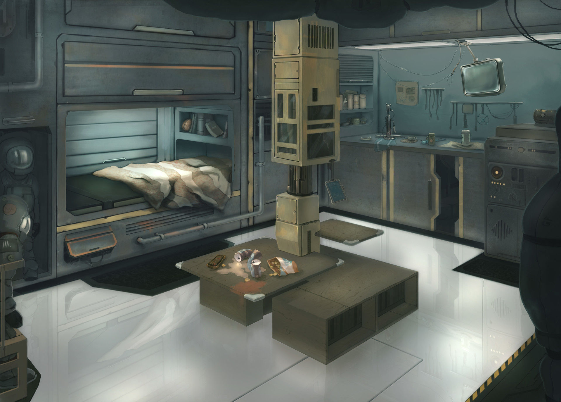 Wallpaper #r7gj2JIBJvJKYCmEhOZY13 Artstation Spaceship Interior Concept Art