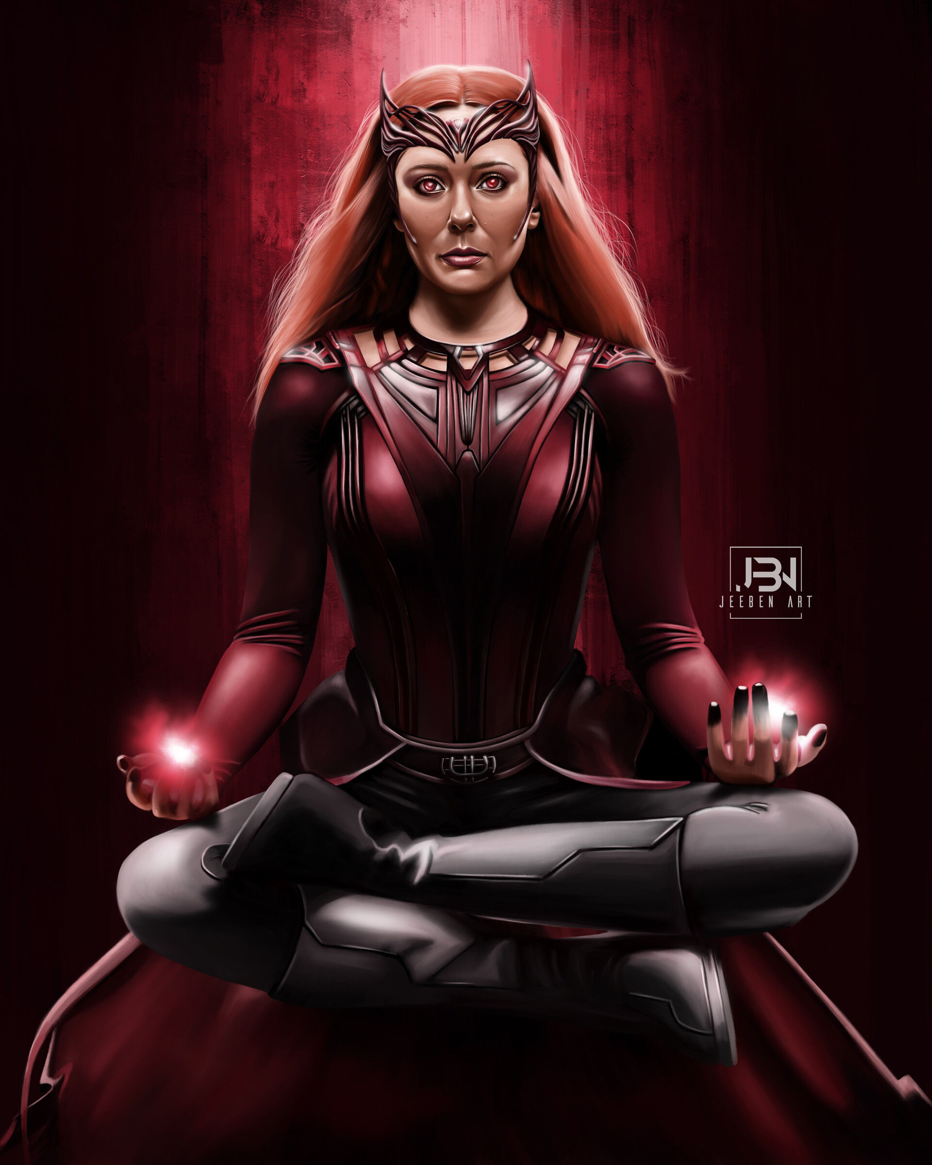 Wallpaper #180e5 Scarlet Witch Pixel Art