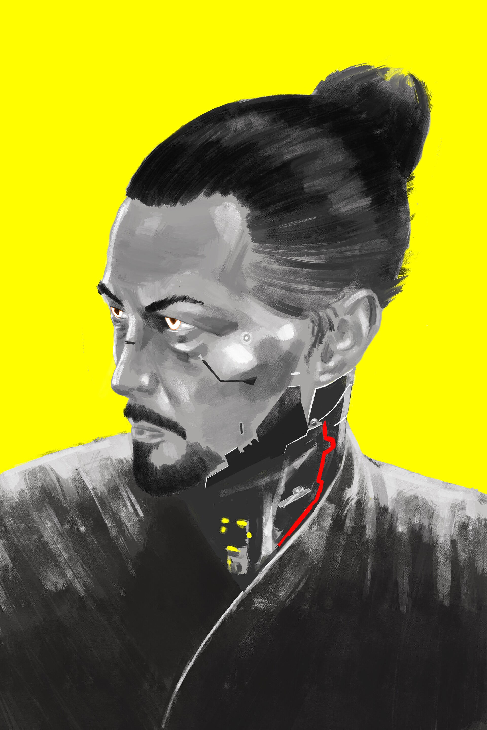 Wallpaper #4AAN644BSdW8dNouThDW2 Artstation Takemura from Cyberpunk 2077