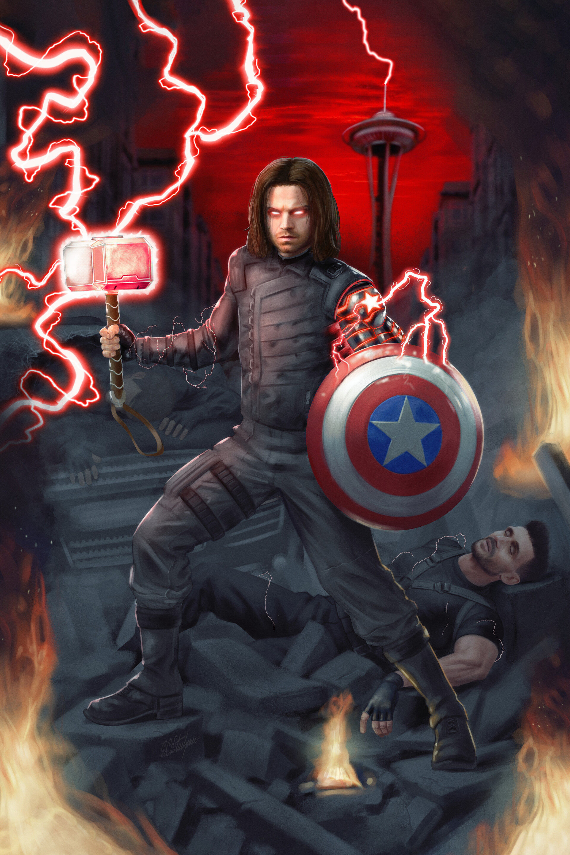 Wallpaper #Amg6G5MBSpphPi3-_R9T63 Artstation Winter Soldier