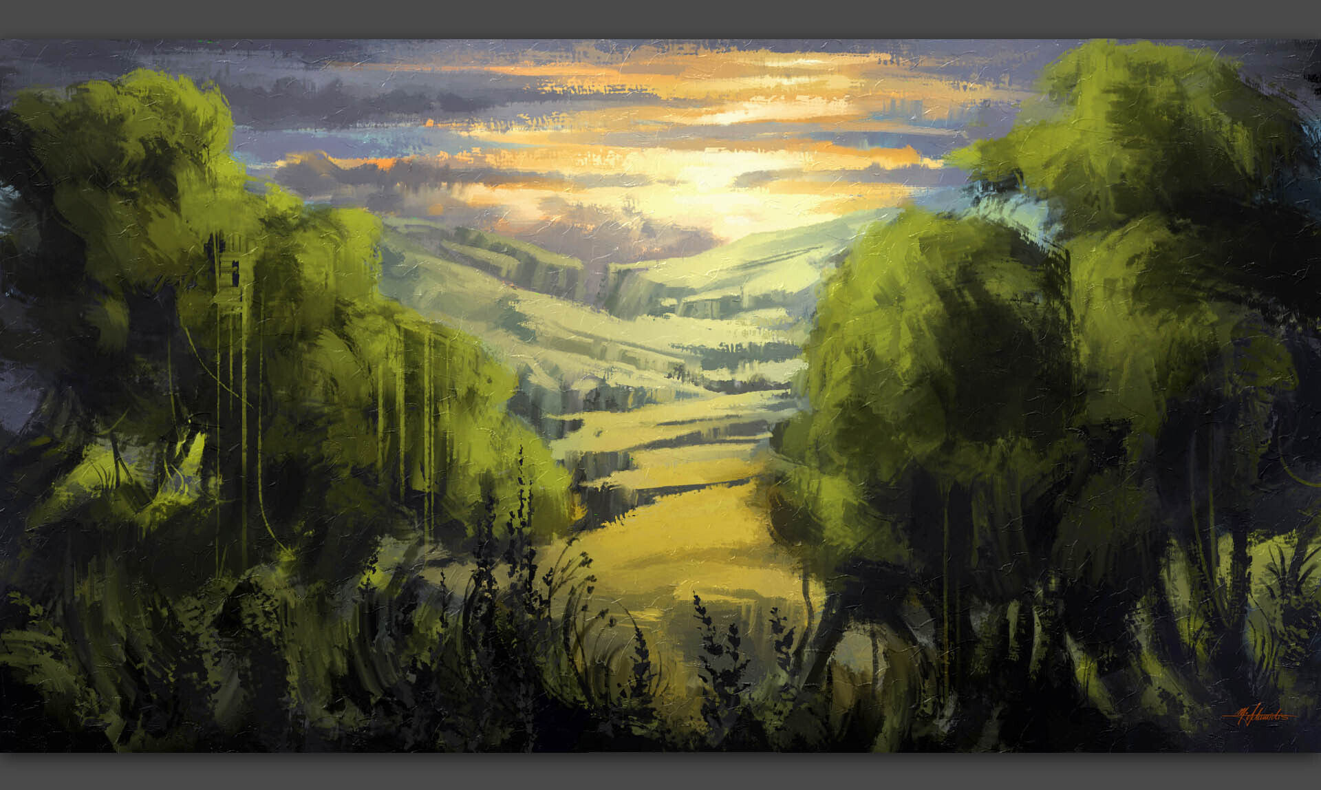 Wallpaper #s2eP7pIBSpphPi3-AF0980 Artstation Concept Art Painting Painterly Style Landscapescenery