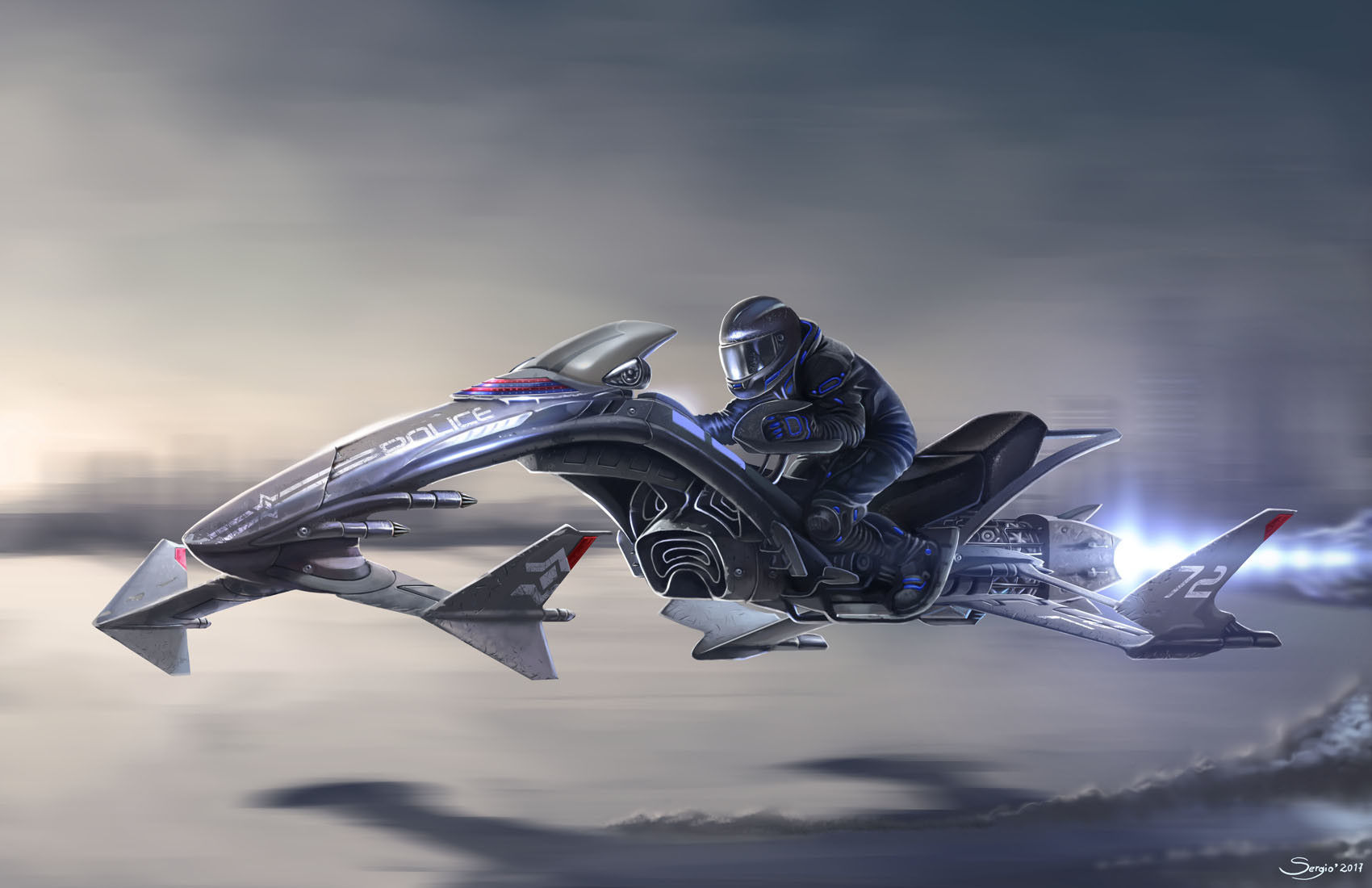 Wallpaper #WkD9LpMBJhL2WPbal7s-50 Artstation Flying Bike