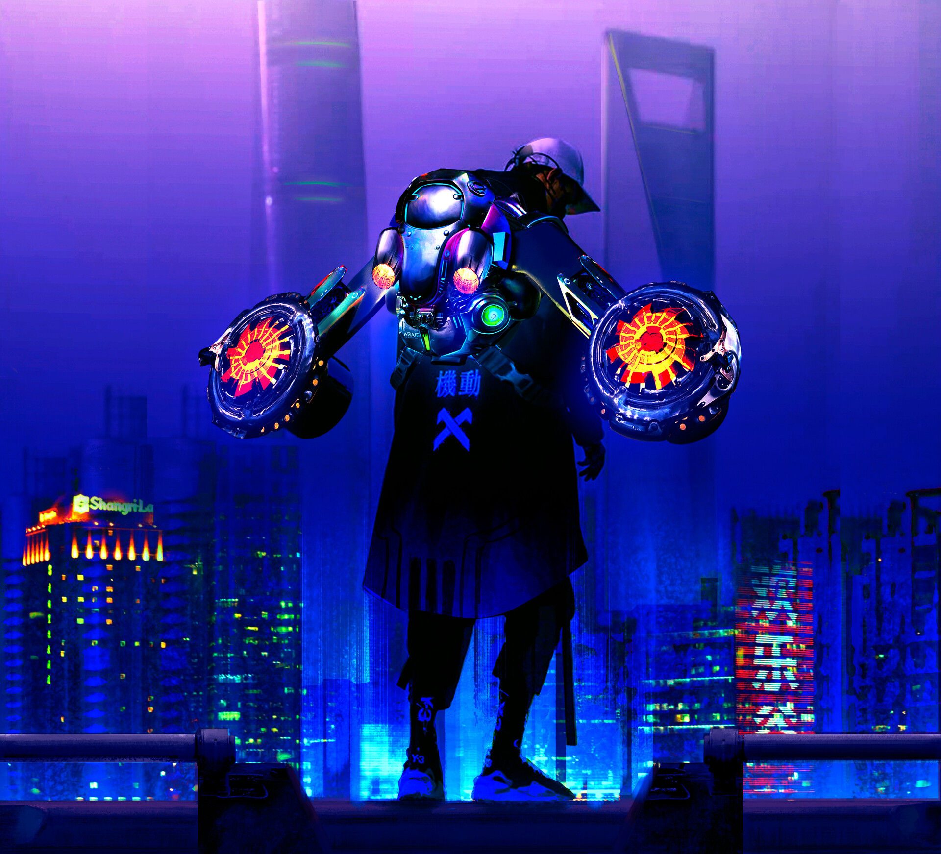Wallpaper #d86KJZMB71dOy6JZqRSZ68 Artstation Jetpack Cyberpunk Version