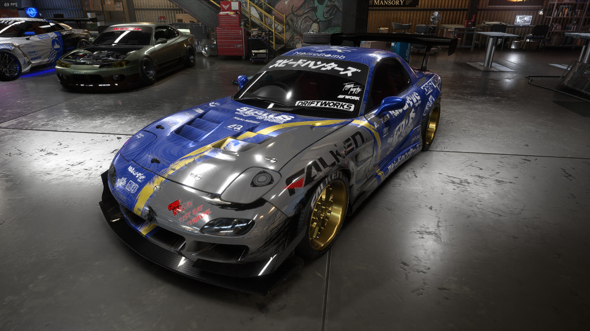 Wallpaper #9mcz-JIBSpphPi3-Y4hI57 Artstation Drift Missile Rx 7 Blue Tiger Design Need for Speed Payback