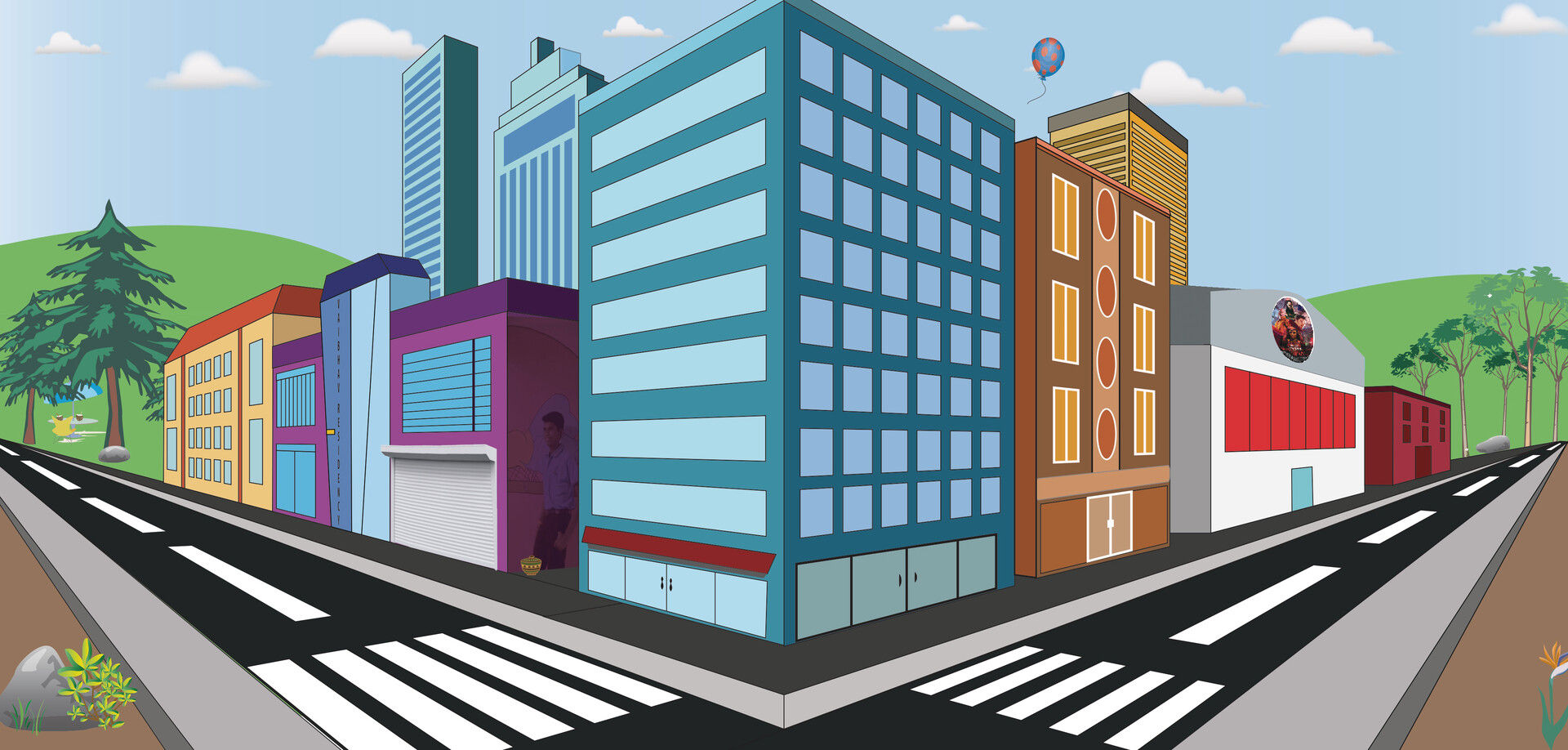 Wallpaper #dmfr65IBSpphPi3-5U-B127 Artstation Perspective Vector City