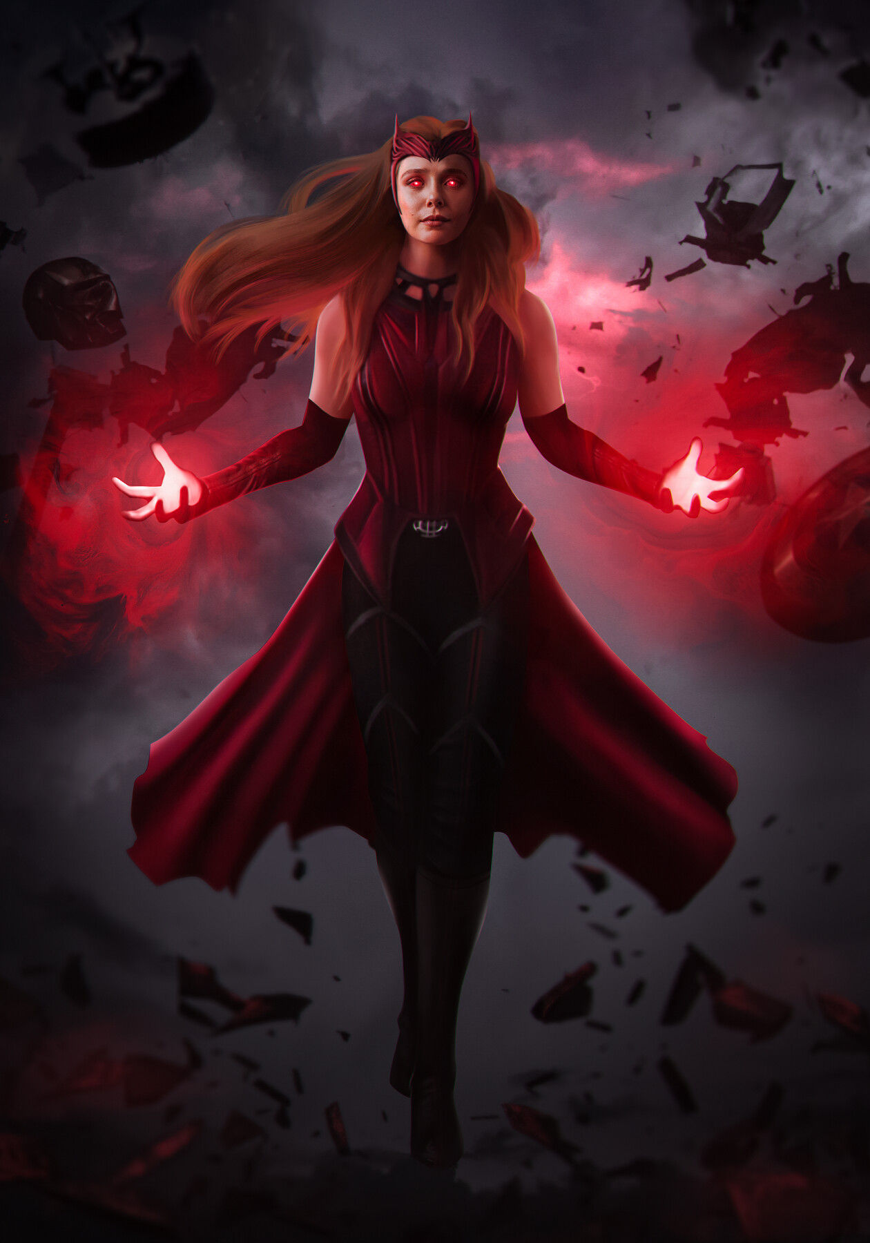 Wallpaper #180e5 Scarlet Witch Pixel Art