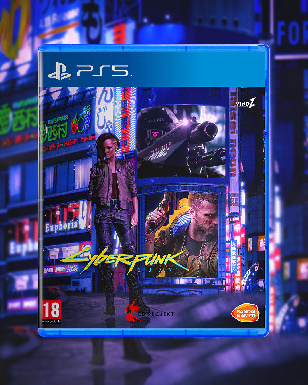 Wallpaper #4hkpAo8BtGB6xQ78MEn750 Vindz Henchman Cyberpunk X PS5 Case Cover