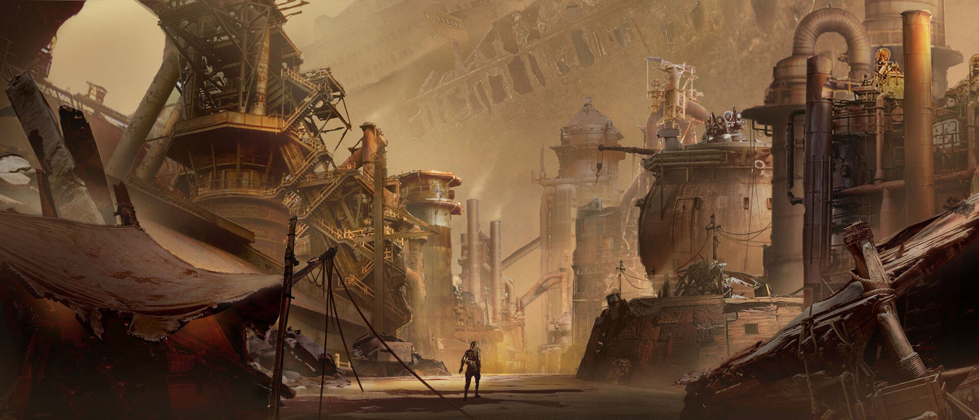 Wallpaper #NWcH9pIBSpphPi3-kYJt146 Artstation Deserted Factory