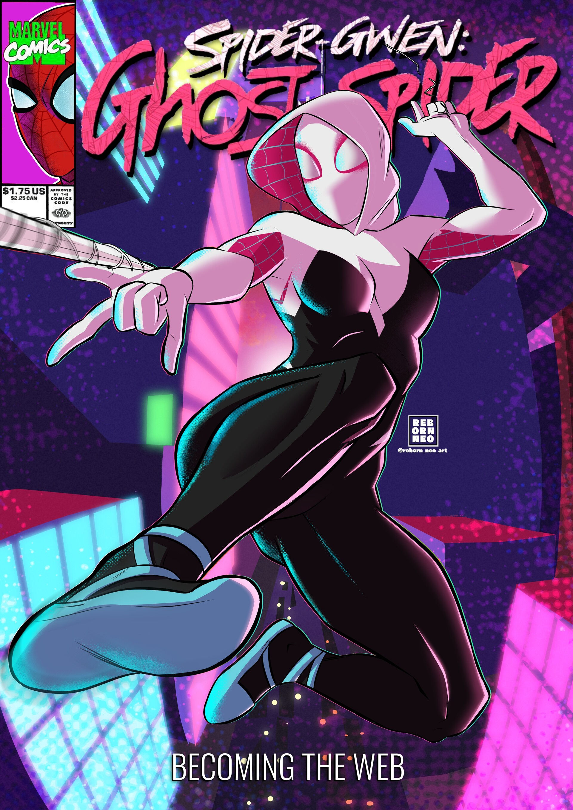 Wallpaper #JfSrOZMBKFX8bn3rXHek23 Artstation Ghost Spider Spider Gwen Cover Art Fanart