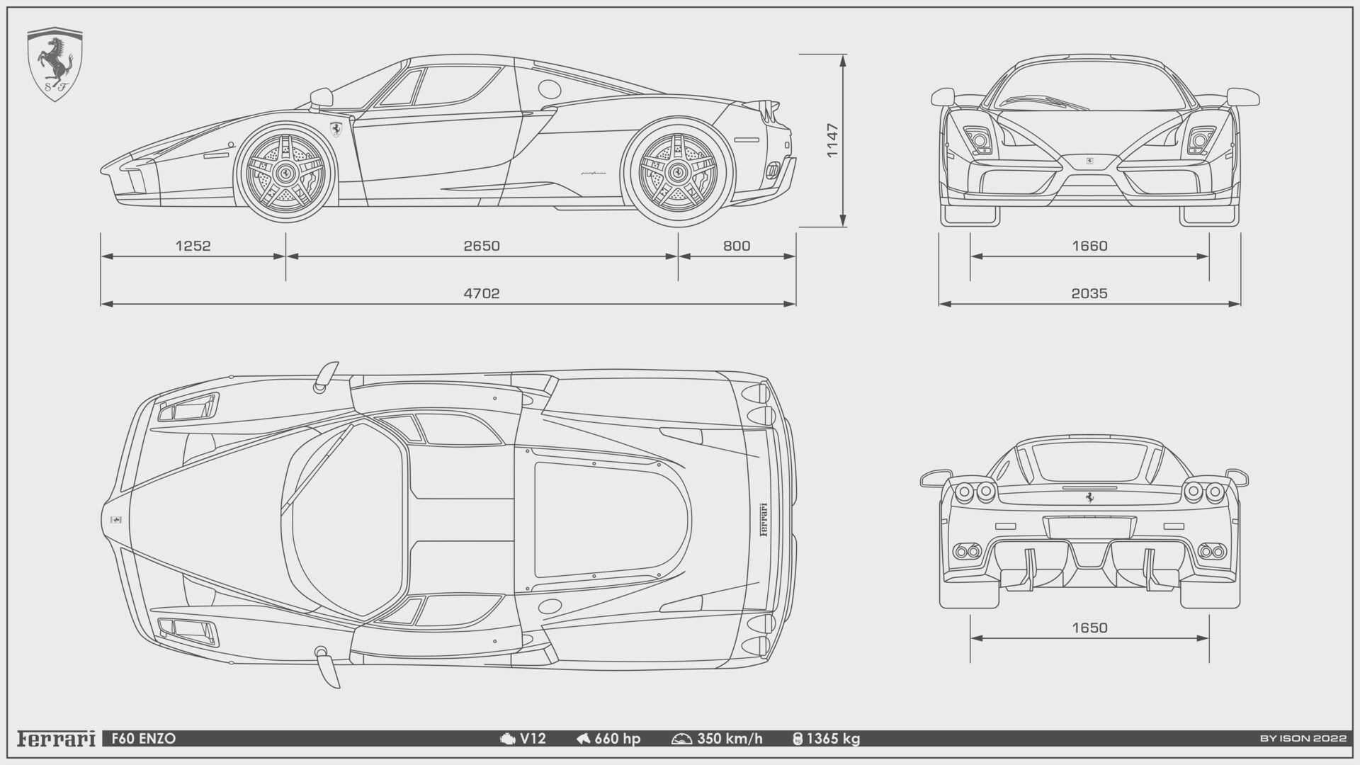 Wallpaper #sUBCMZMBJhL2WPbaZsXV59 Ferrari Enzo Blueprints