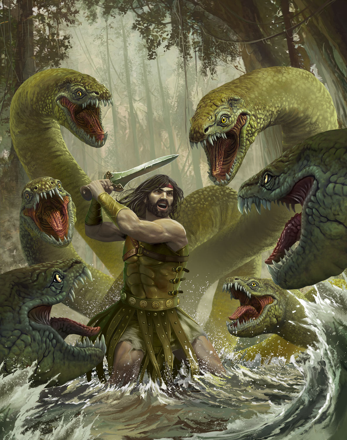 Wallpaper #e2cOBpMBSpphPi3-b78W165 Artstation Hercules Fights the Hydra