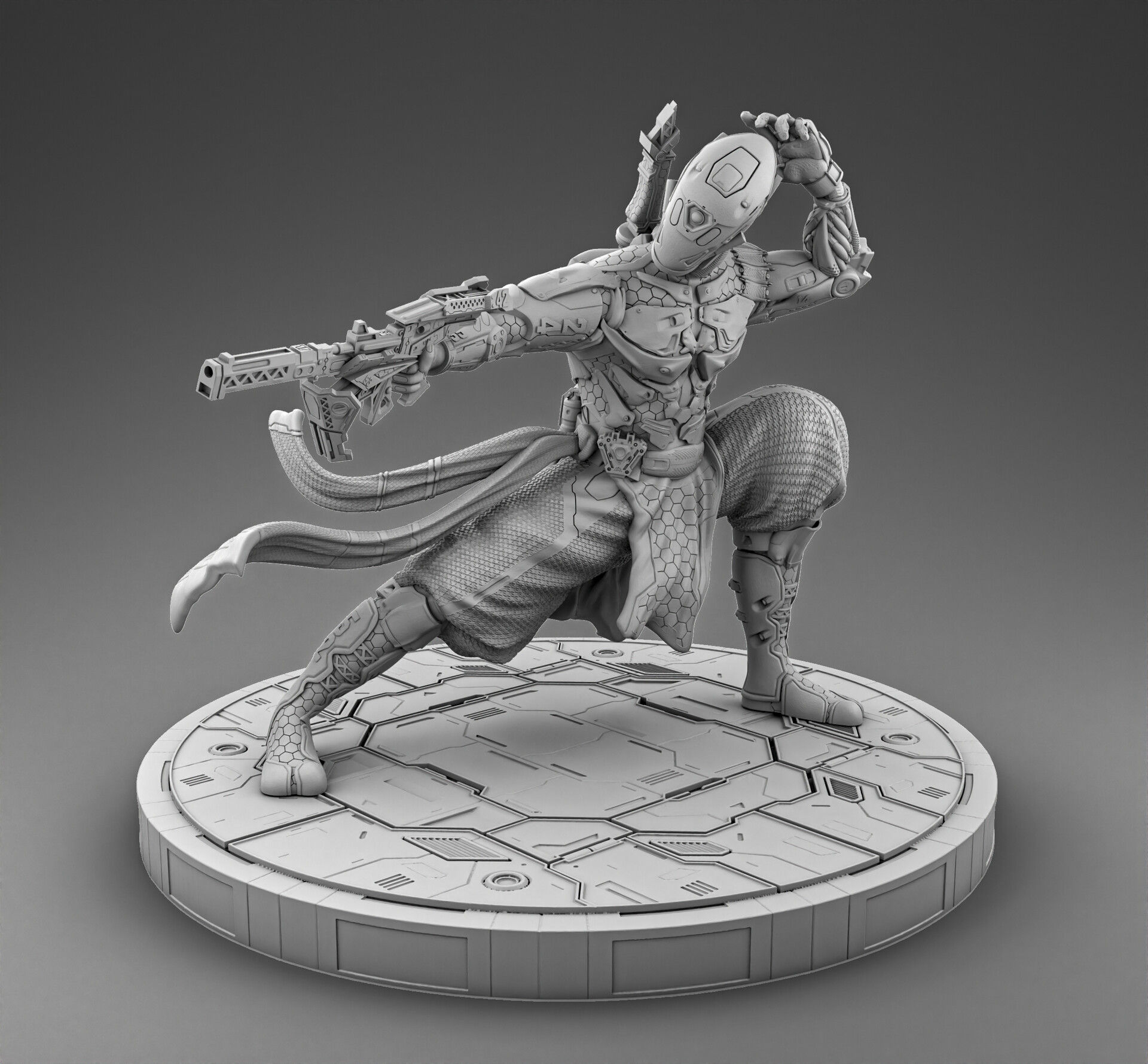 Wallpaper #Lx1VLZMBlOZrFDOk_dAO72 Artstation Sci Fi Ninja 3D Print Project