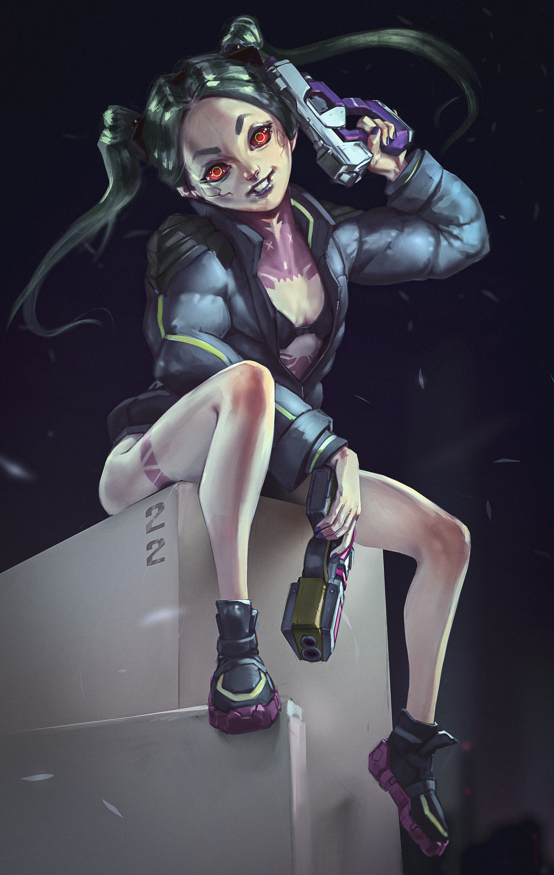 Wallpaper #qa3MMZMBKf019FdaUxGB364 Artstation Rebecca Cyberpunk Edgerunners 2022