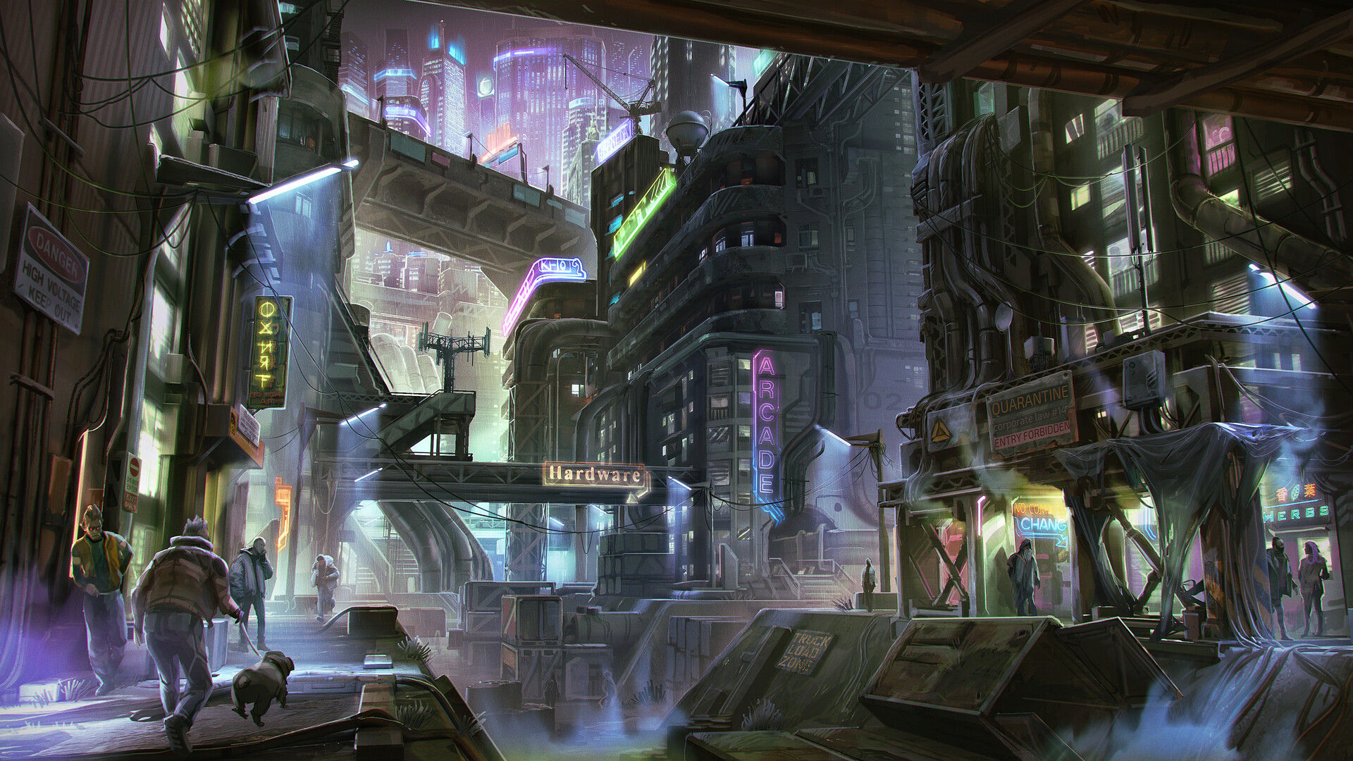 Wallpaper #WXPggI4BFI5NbQksphhK21 Artstation Underbelly Cyberpunk 2077 Challenge on Digital Painitng