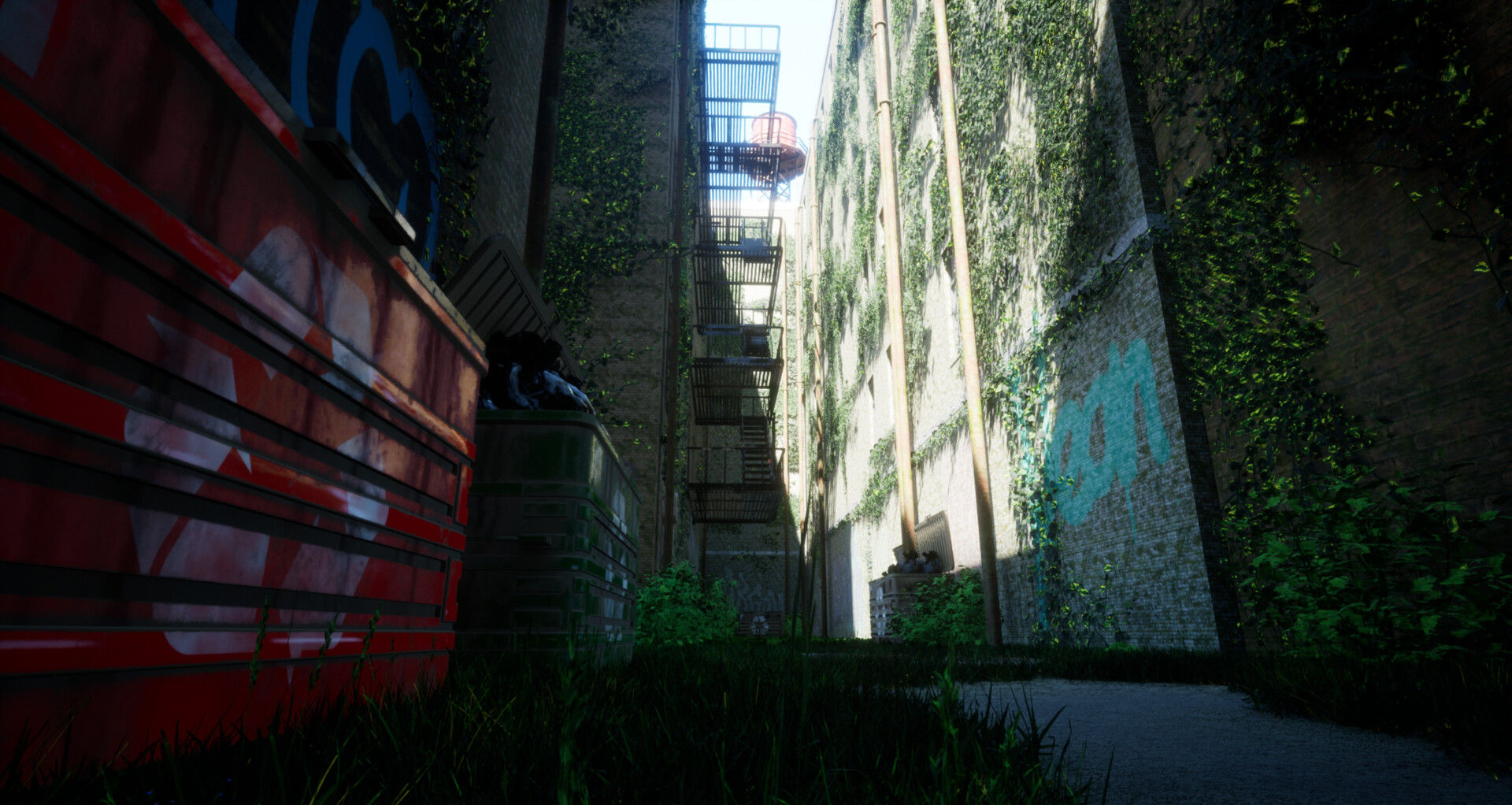 Wallpaper #oJl_P5MBUcASHT6nQswf274 Artstation Post Apocalyptic Alleyway