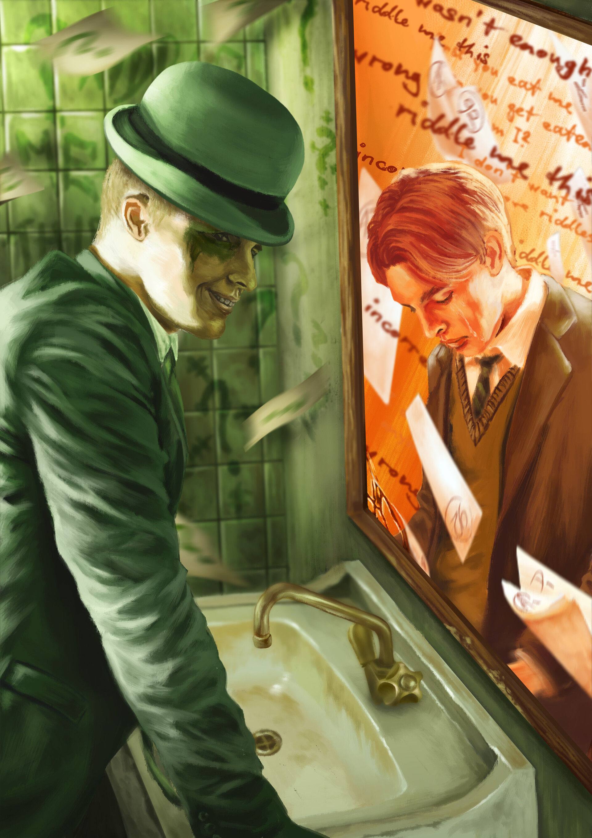 Wallpaper #HxqQT5MB1yWOL4qgL3-227 Artstation Riddle Me This the Riddler Edward Nygma