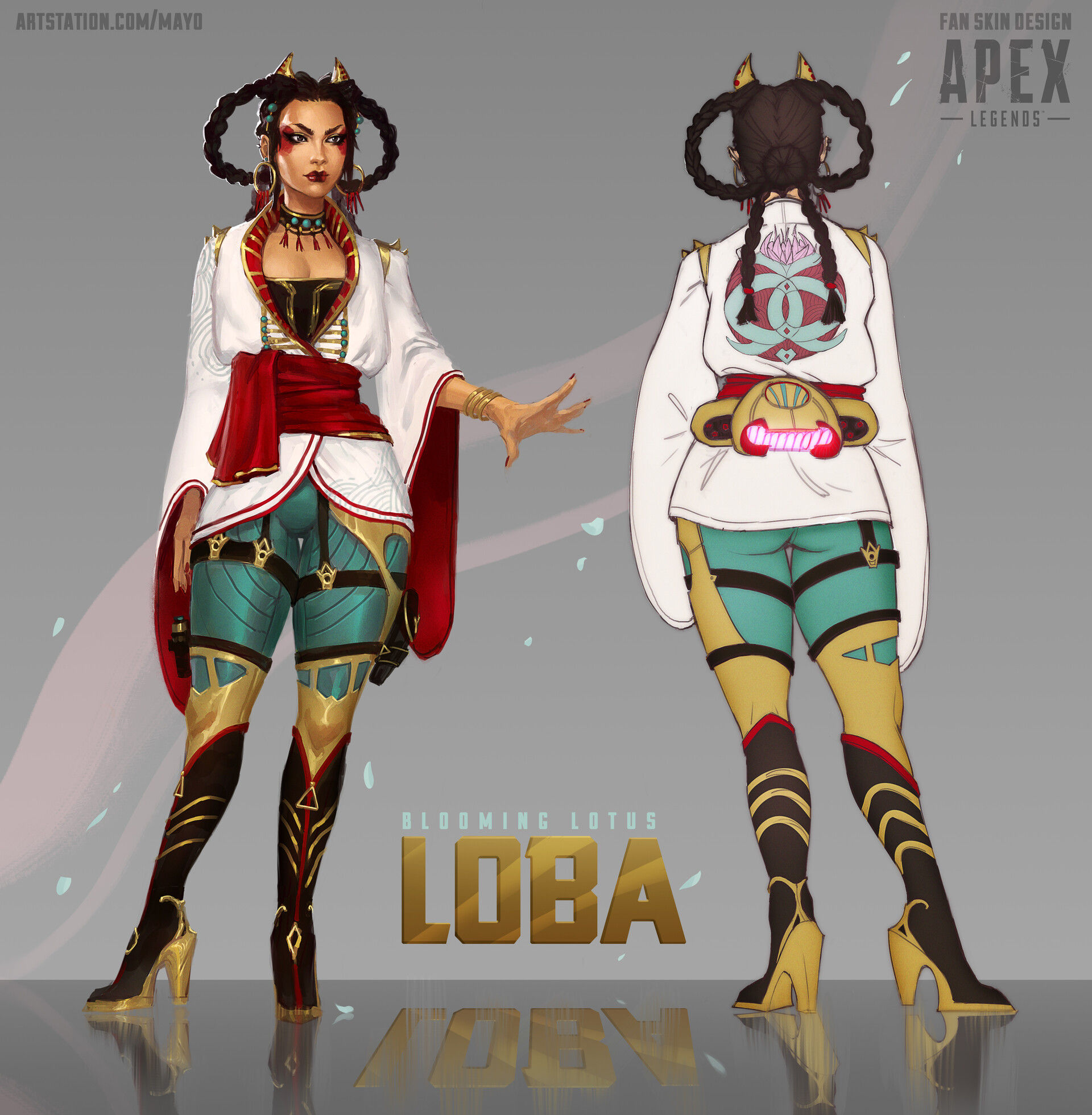 Wallpaper #bTGdNZMB5zzyi_yYtlcw45 Artstation Blooming Lotus Loba Apex Legends Fan Skin Design