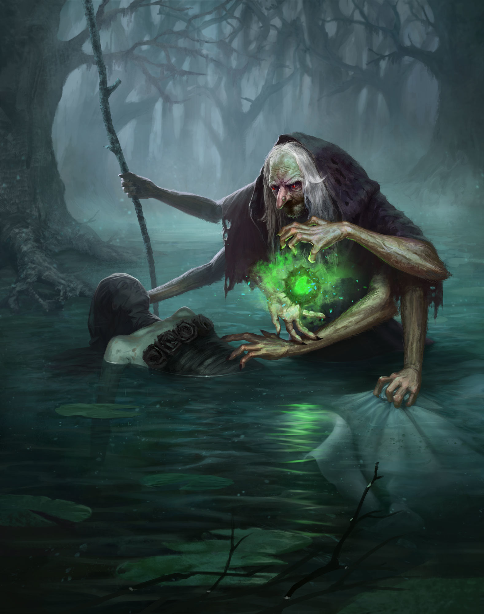 Wallpaper #UGek65IBSpphPi3-k02Z30 Swamp Witch by Igor Khomenko Rimaginarywitches