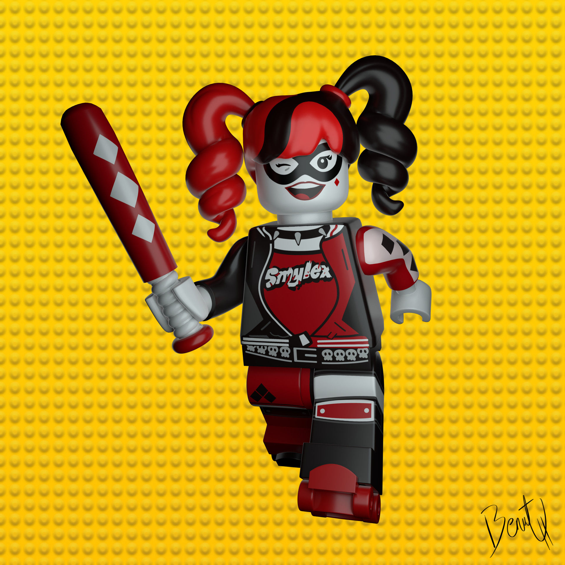Wallpaper #1xmpLY8BtGB6xQ781ZLy8 Alejandro B Hernandez Lego Harley Quinn from the Lego Batman Movie