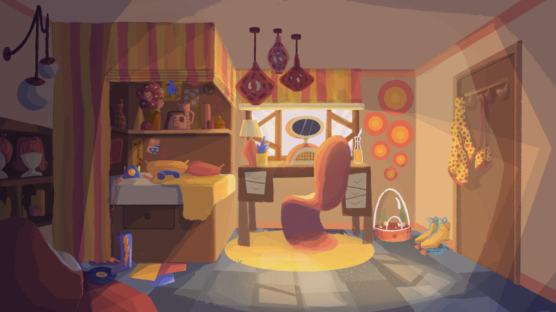Wallpaper #MWcjC5MBSpphPi3-X9jd97 Artstation Animation Background Room
