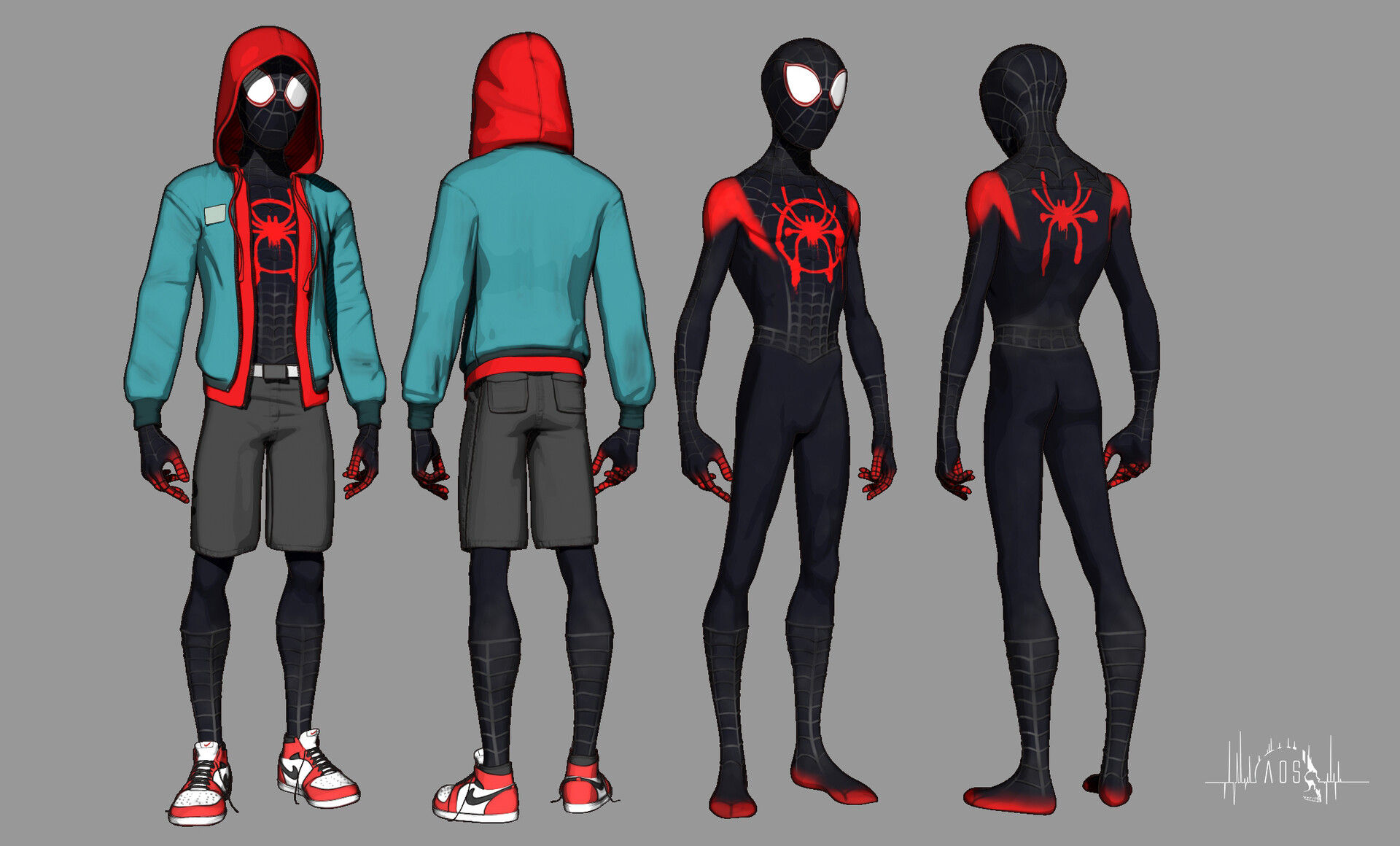 Wallpaper #p6XkN5MBVBiSkHCakoxJ142 Artstation Spider Man into the Spider Verse
