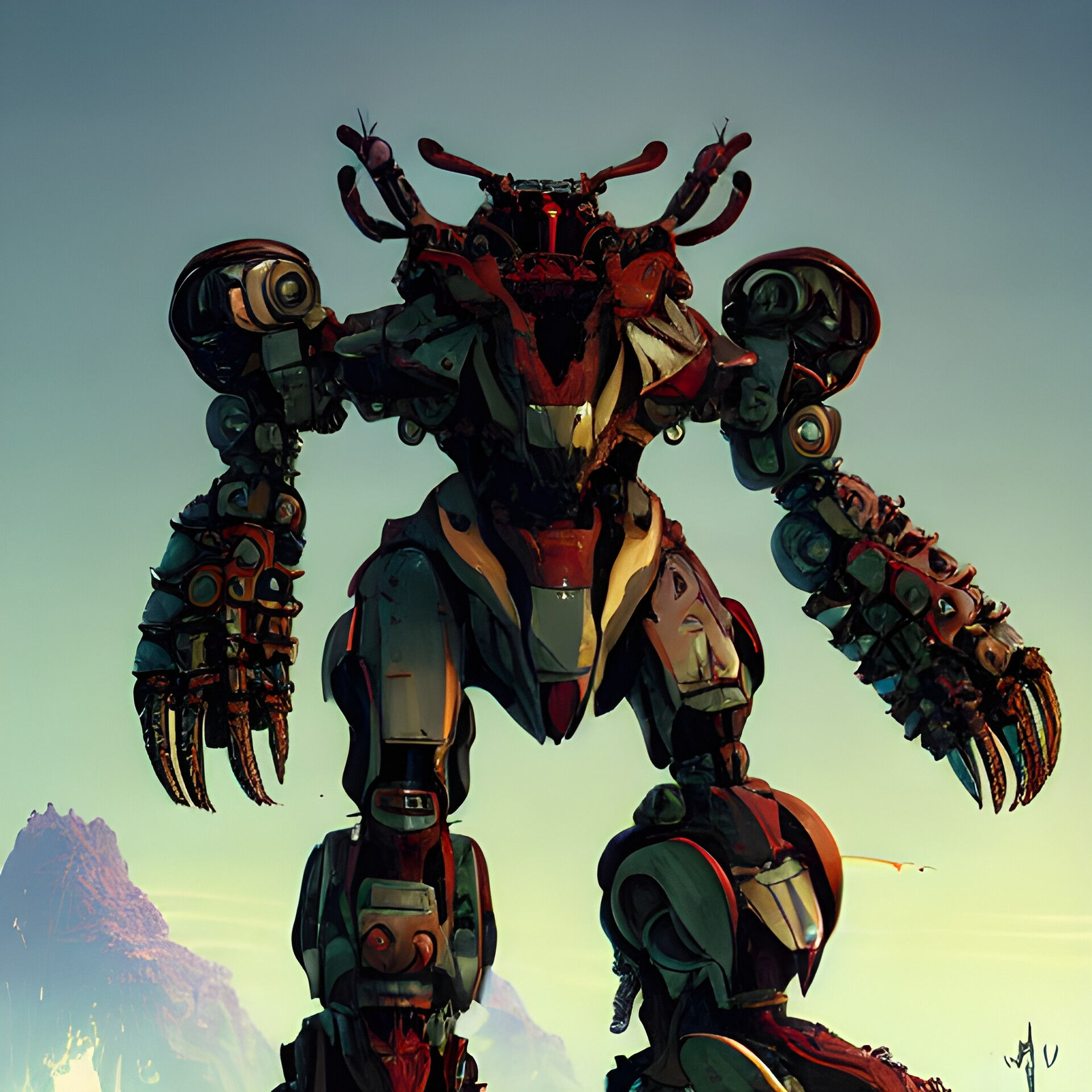 Wallpaper #FTHPNZMB5zzyi_yY1ljw83 Artstation Mech Military Robots
