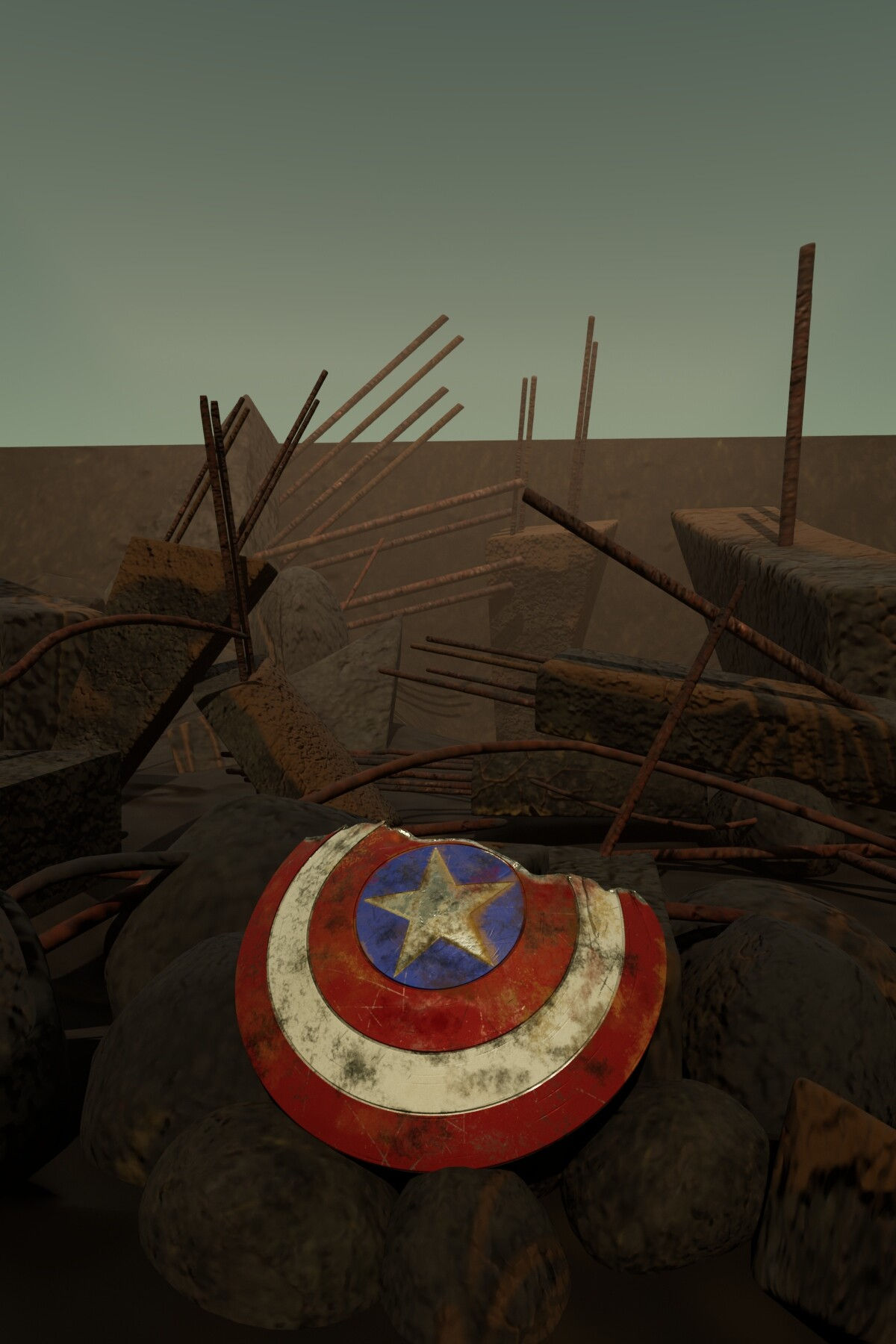 Wallpaper #bHPVhI4BFI5NbQkslR0y21 Artstation Captain America Broken Shield