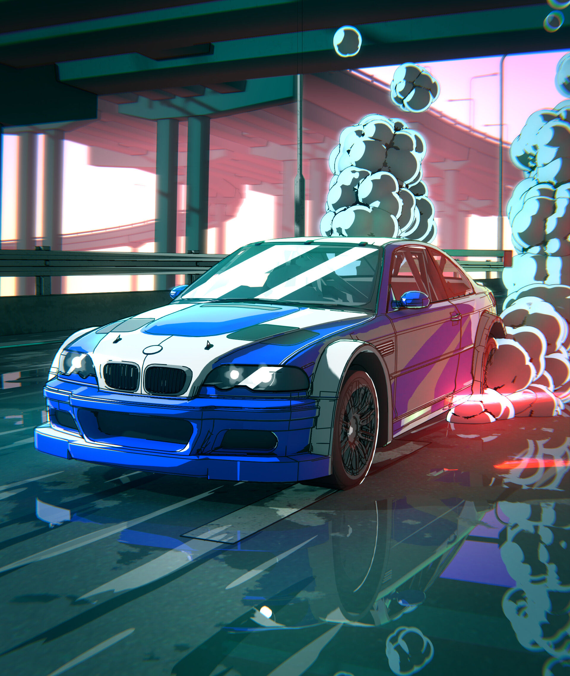 Wallpaper #aGi2IJMBSpphPi3-dS4L263 Artstation Most Wanted M3 GTR Blender Render