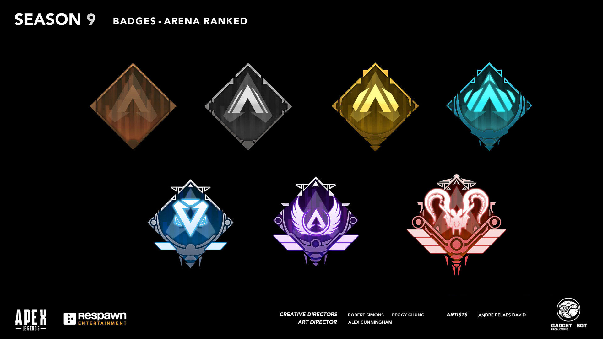 Wallpaper #LnSgyo4B_8f4nGFa9XSo57 Gadget Bot Productions Apex Legends Arena Ranked Badges