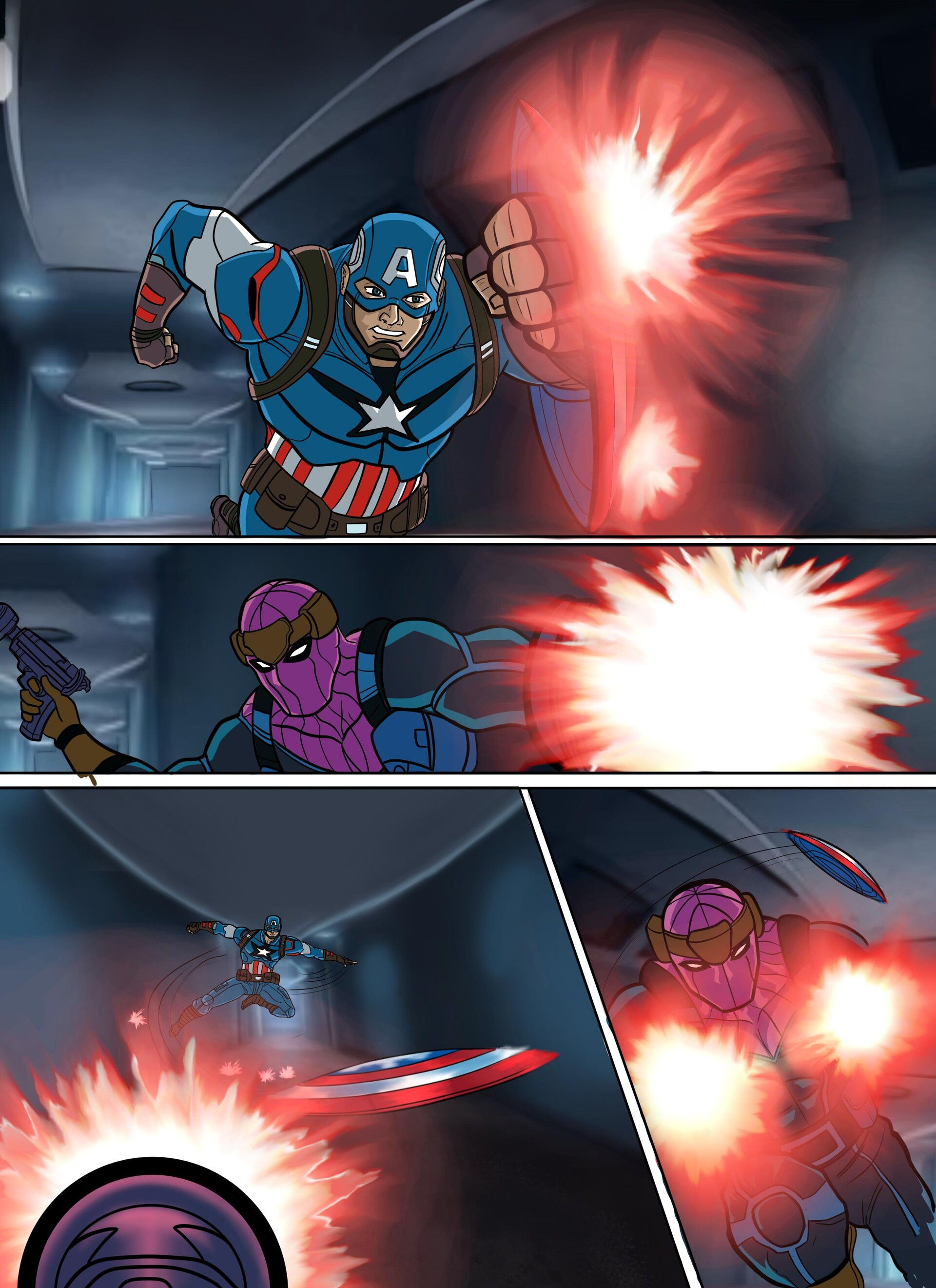 Wallpaper #3HQpw44B_8f4nGFaRW_d7 Artstation Captain America vs Baron Zemo 1