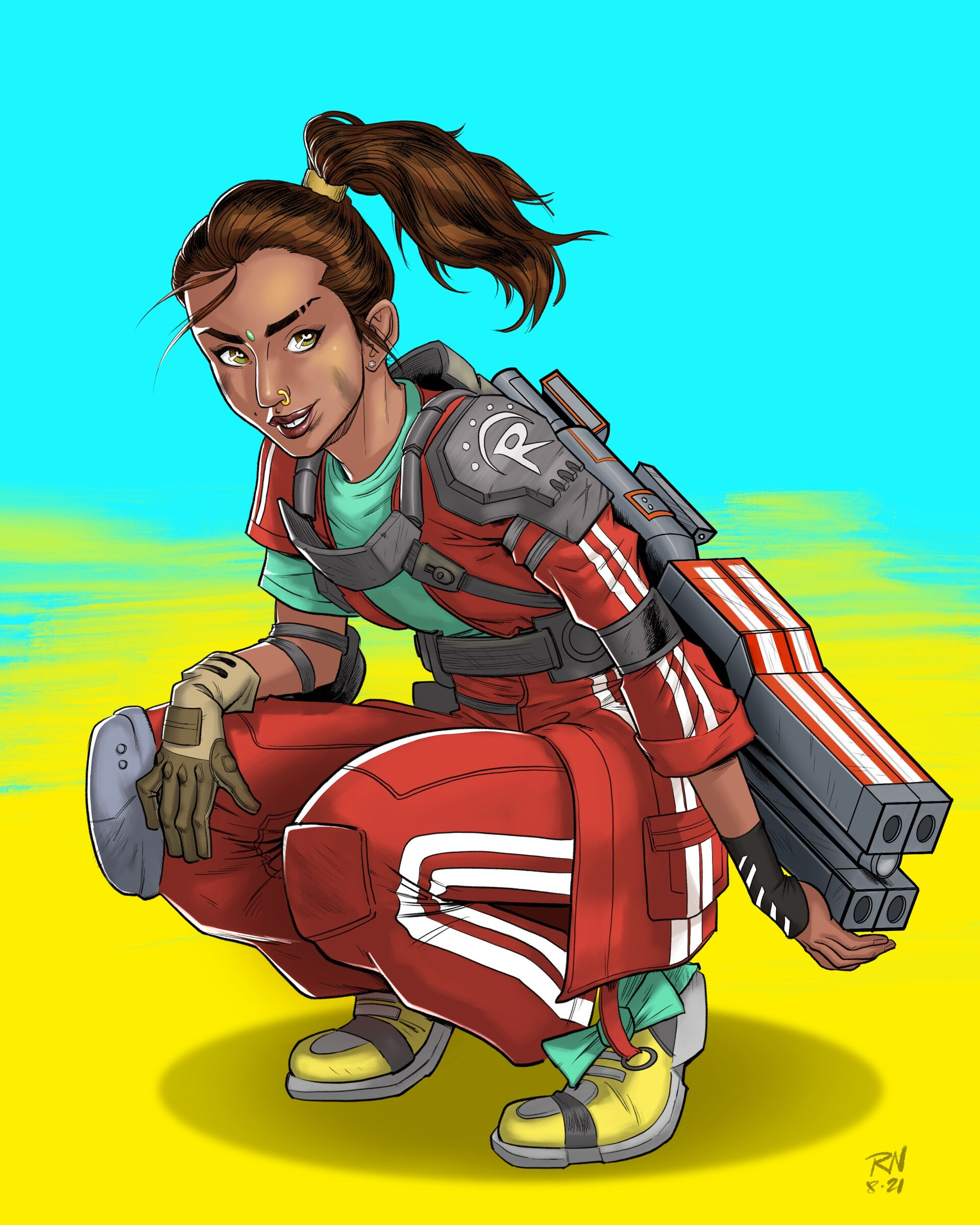 Wallpaper #yXQxz44B_8f4nGFap3Sp2 Artstation Rampart Apex Legends