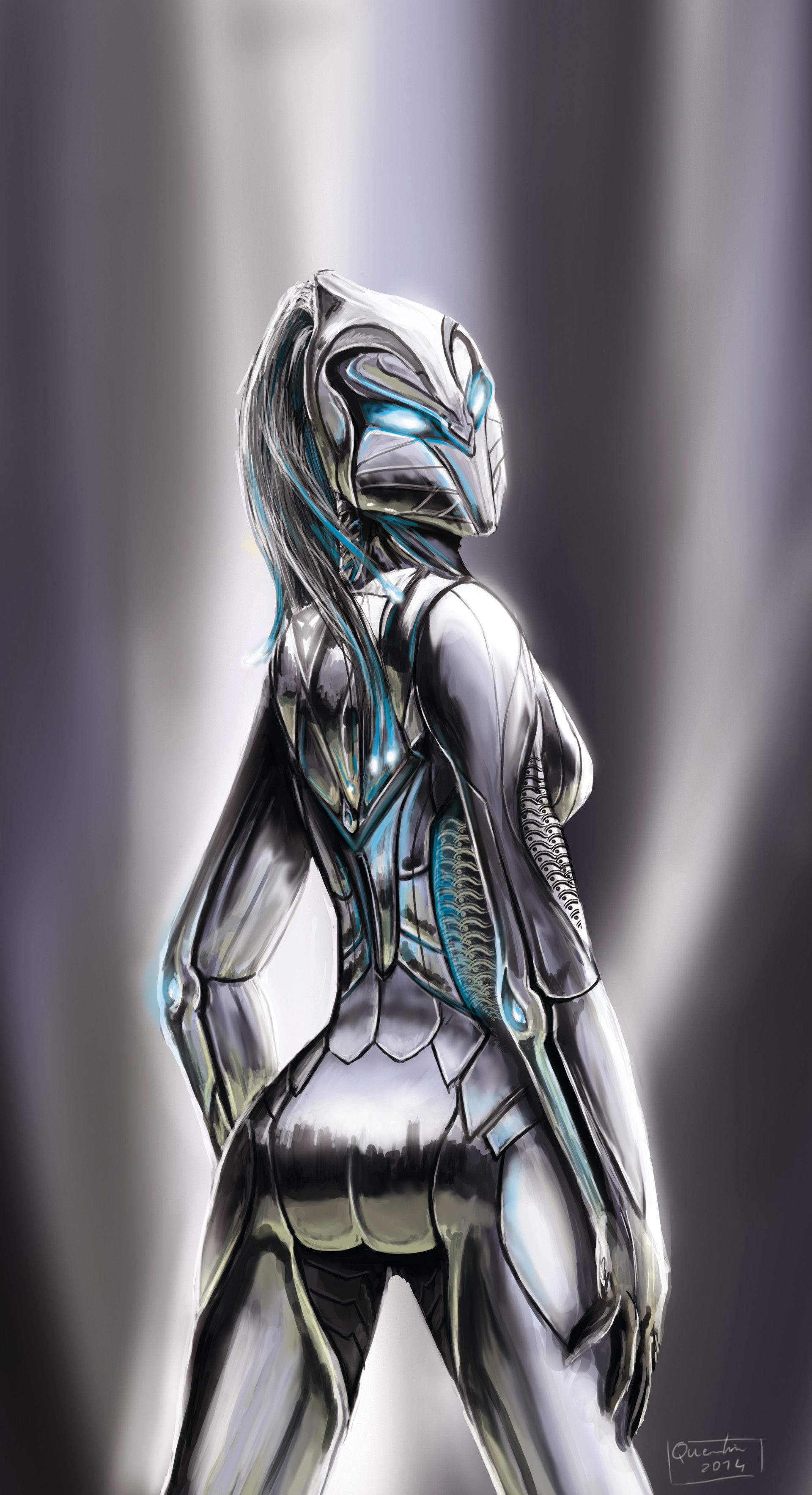 Wallpaper #OW0dapcBycdYOYFTOnEz10 Female Robot Concept Art