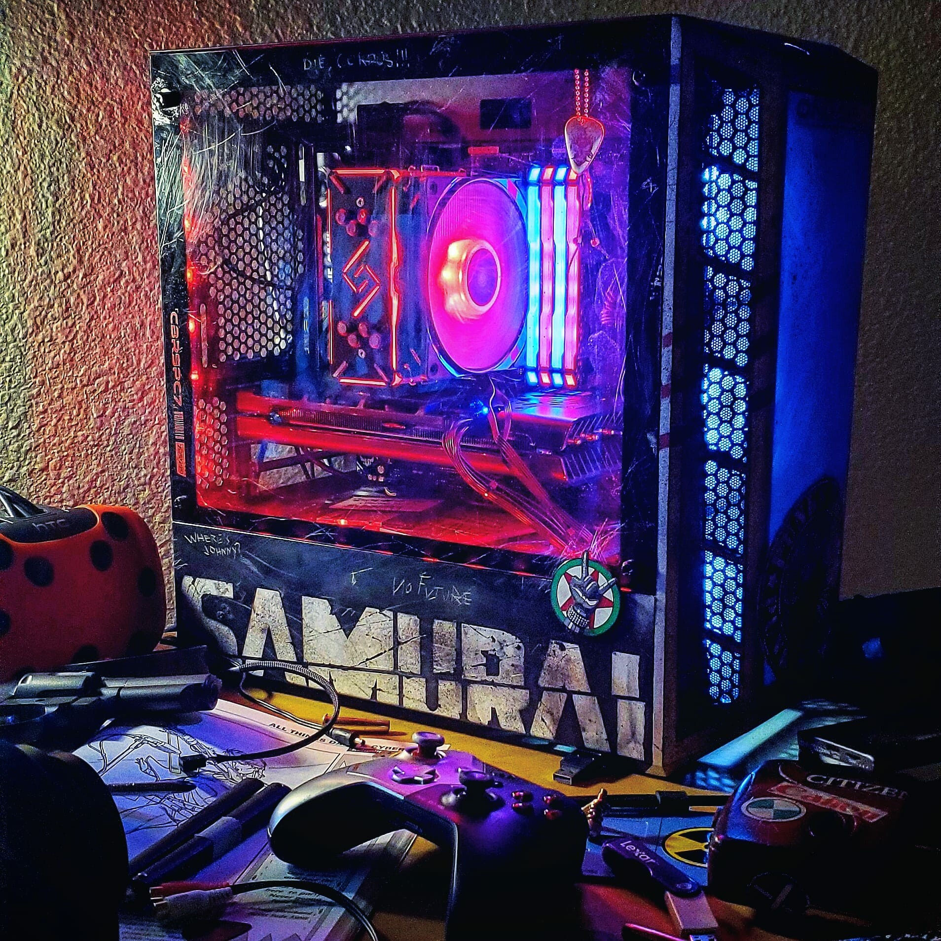 Wallpaper #OBlXAo8BtGB6xQ78sEpo6 Artstation Cyberpc 2020 Cyberpunk 2077 Inspired PC Case Mod