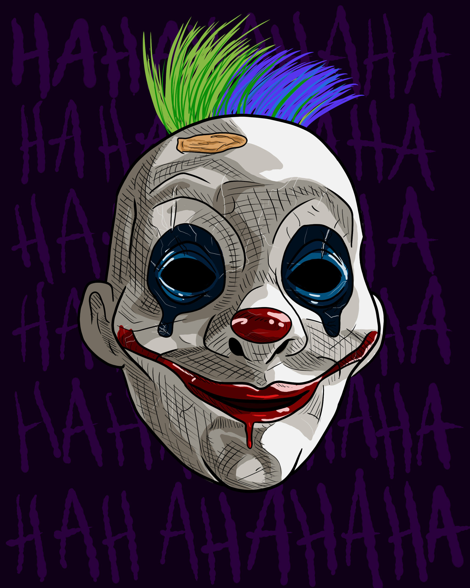 Wallpaper #3TvNcJcBSWmA-tzpjY9A1 Artstation Joker Goon Clown Mask the Dark Knight