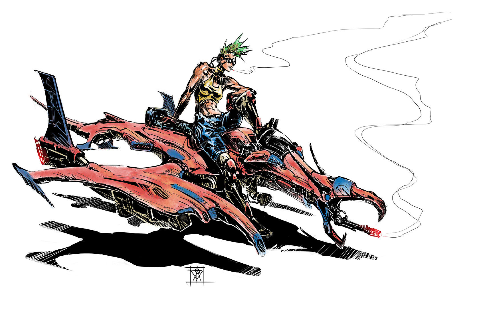 Wallpaper #an2g844Bnwiau_P6ZQ1m51 Dragon Rider by Atom Cyber Rcyberpunk