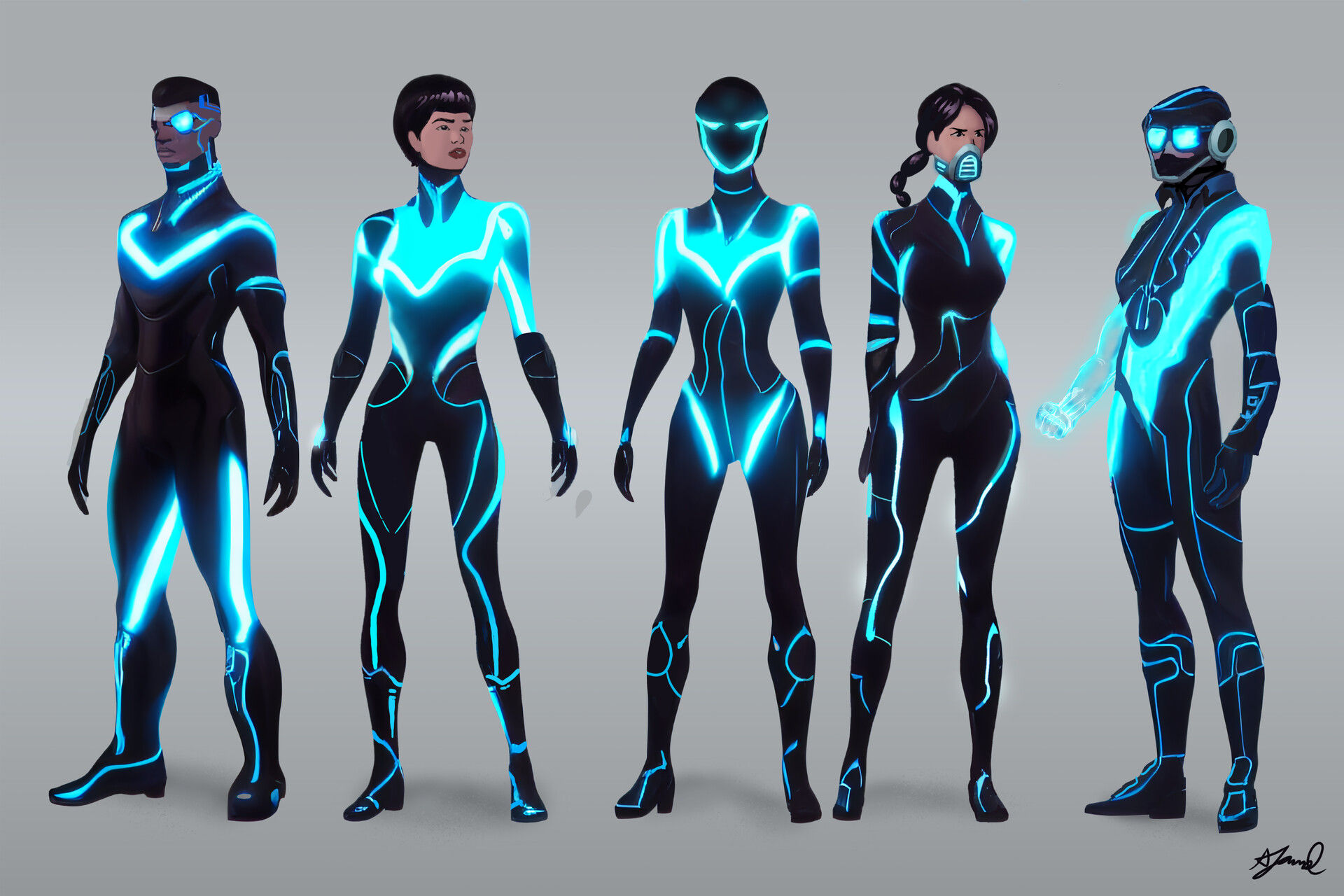 Wallpaper #JHf-JpMB-pgBXx60LKTr249 Artstation Futuristic Characters