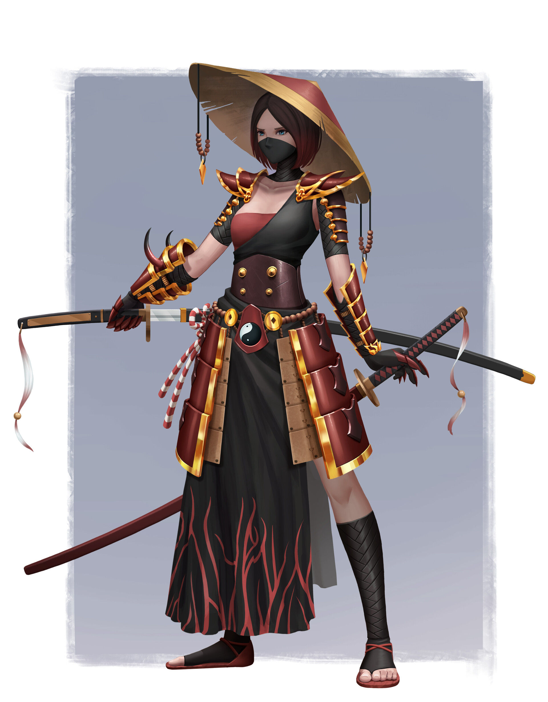 Wallpaper #-F7eMpMBborbLbczul_569 Artstation Character Design 01 Samurai Girl