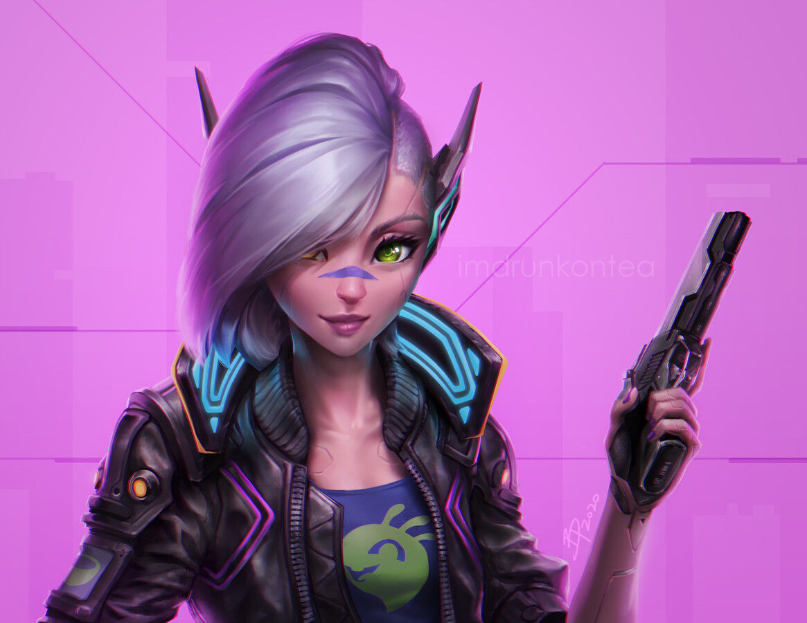 Wallpaper #hBnVFo8BtGB6xQ78m27T30 Artstation Cyberpunk Elf