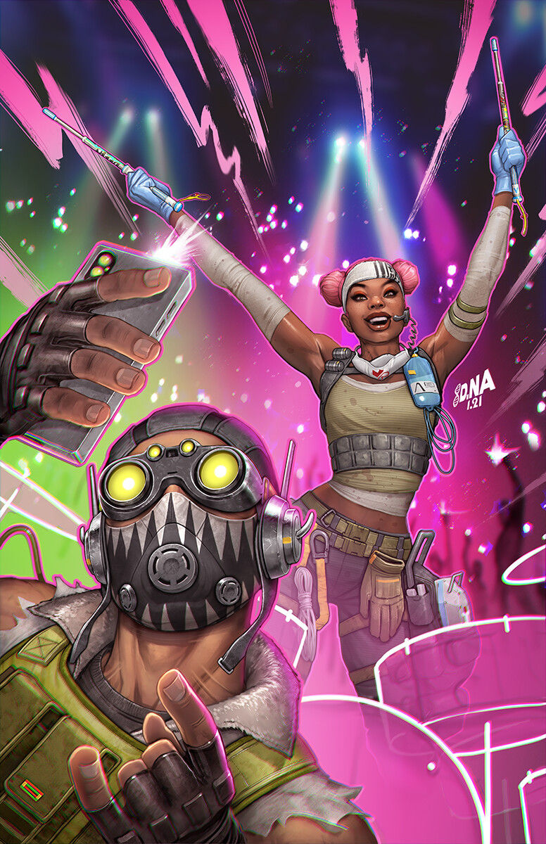 Wallpaper #rLhk2ZIBJvJKYCmEvuwp153 Artstation Apex Legends Octane and Lifeline