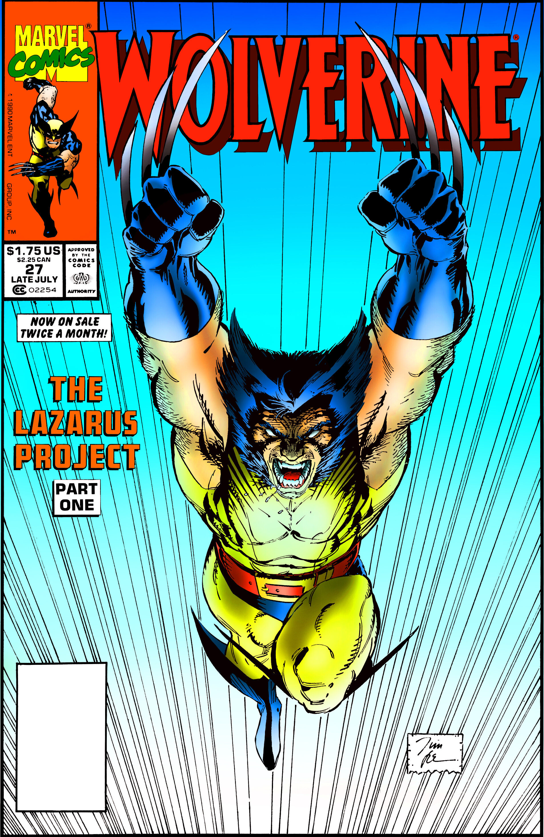 Wallpaper #4xn3H48BtGB6xQ78lXwK40 Artstation Digital Coloring of the Inks of 1990 Jim Lee Wolverine