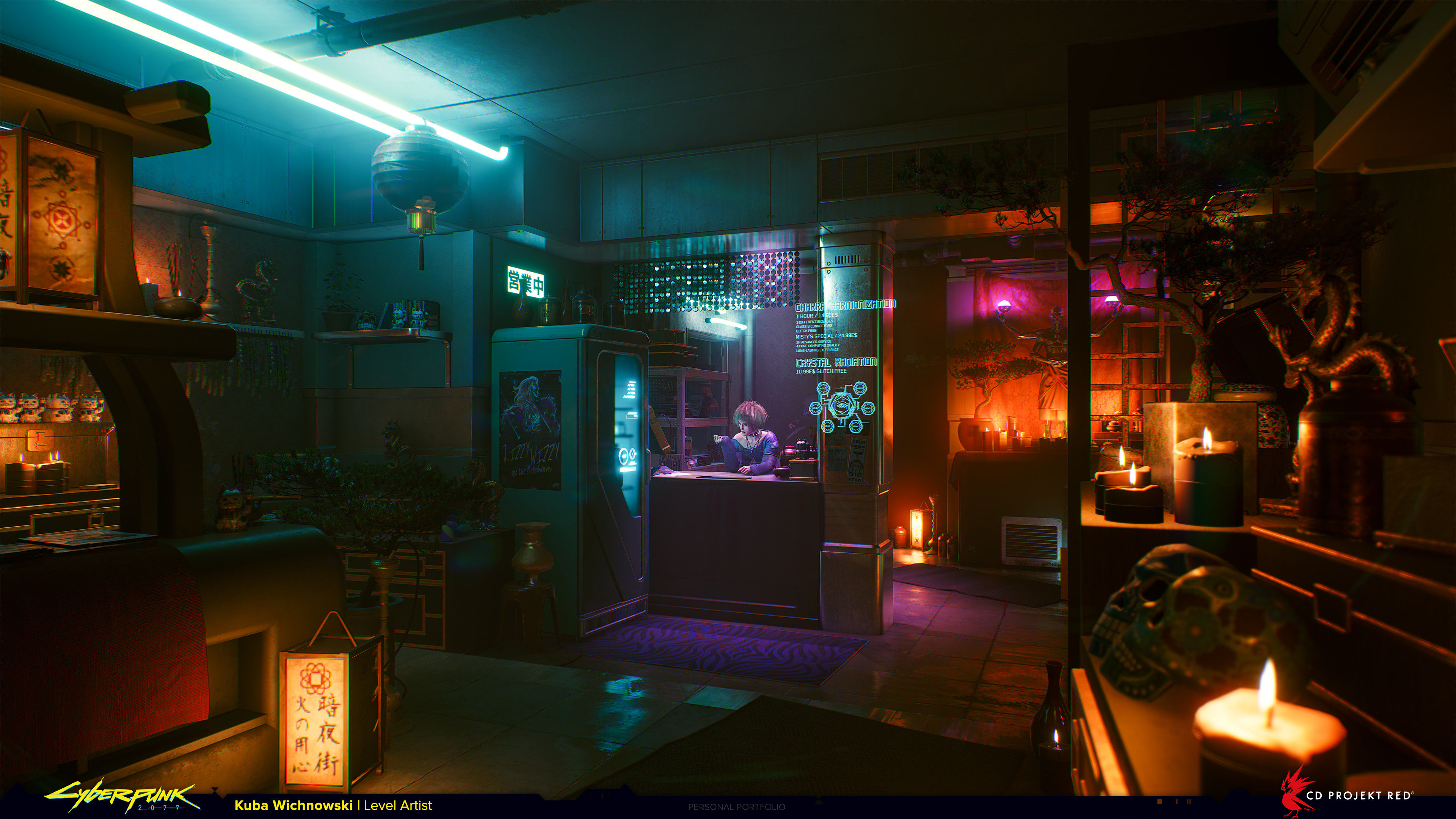Wallpaper #PKmUi5cBxbDgA0RlLPK245 Kuba Wichnowski Mistys Shop Cyberpunk 2077