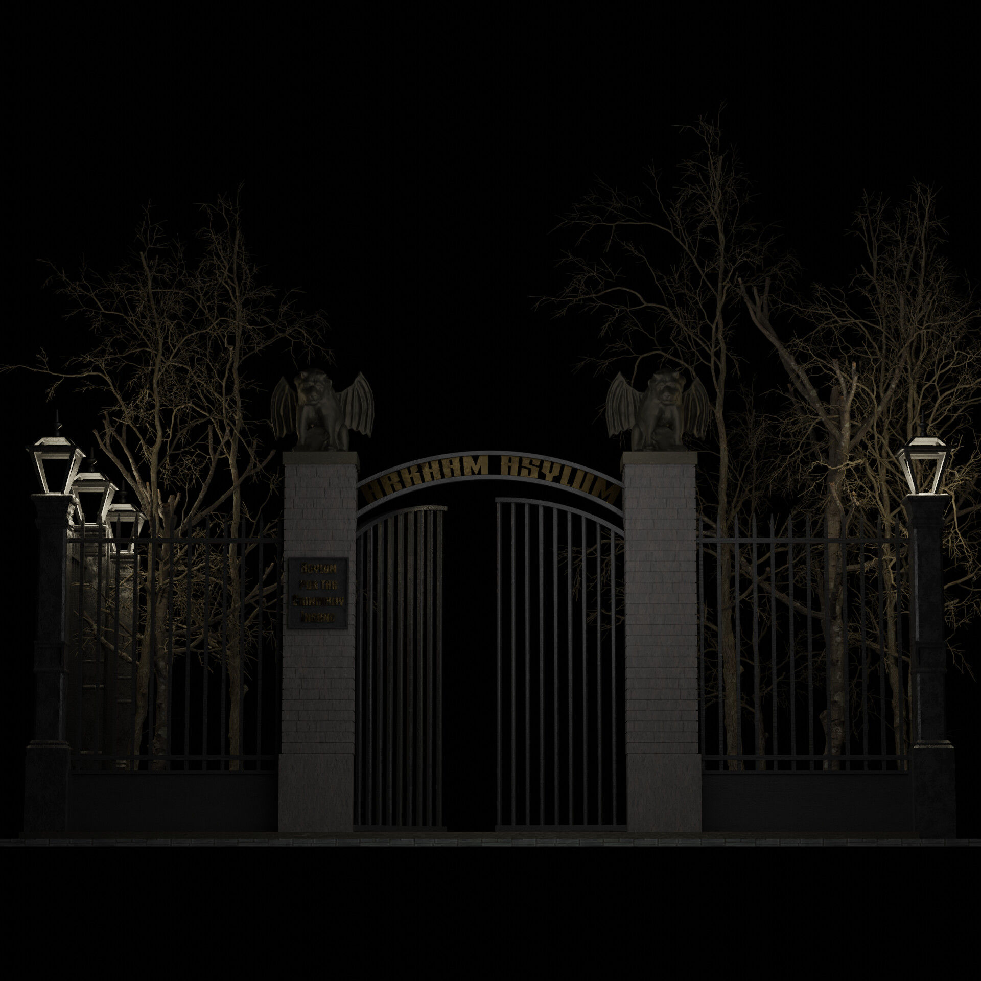 Wallpaper #VKmViZcBxbDgA0RlLfCu128 Artstation Arkham Asylum Gate