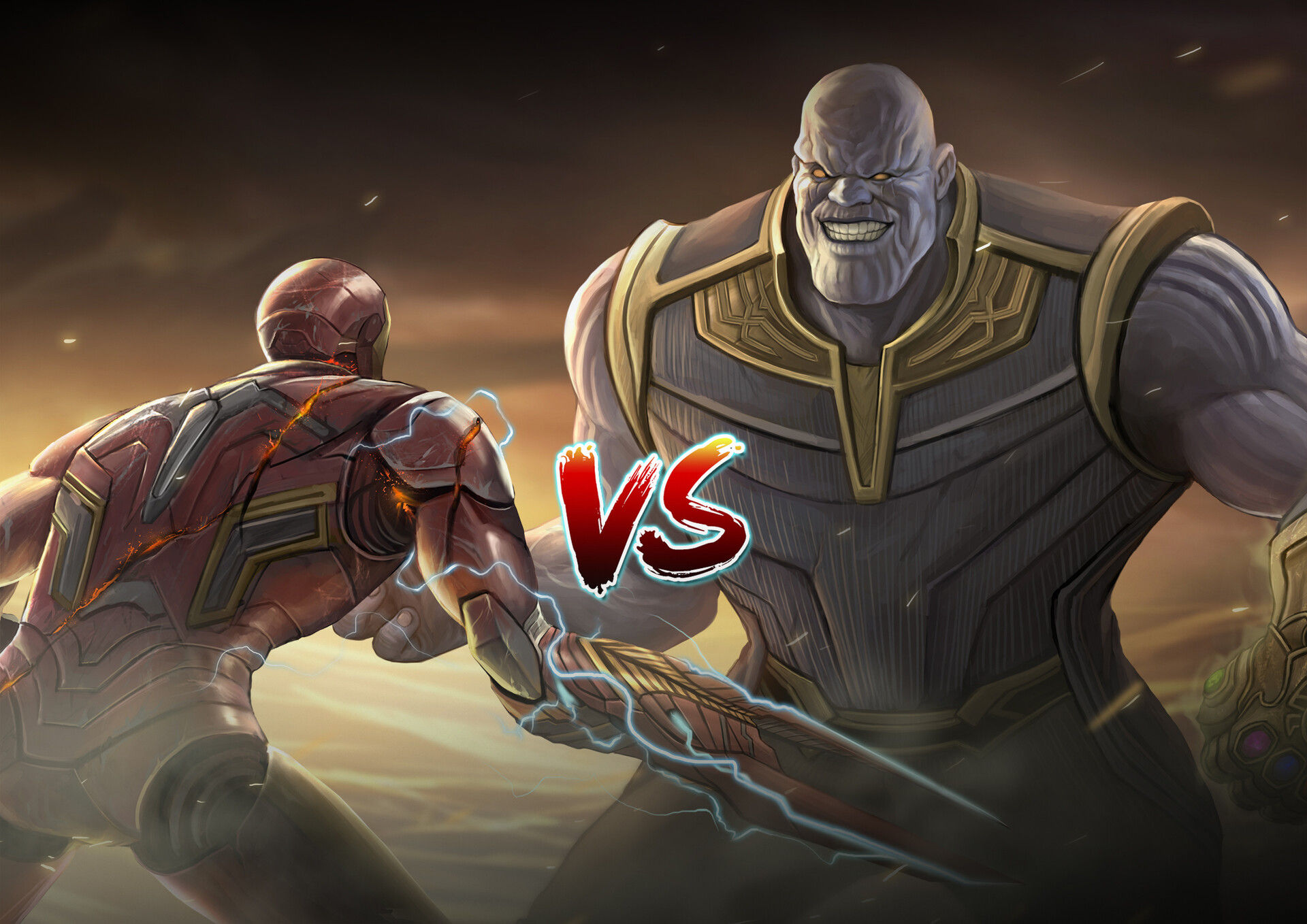 Wallpaper #ZaU7OJMBVBiSkHCaC42c17 Thanos vs Iron Man