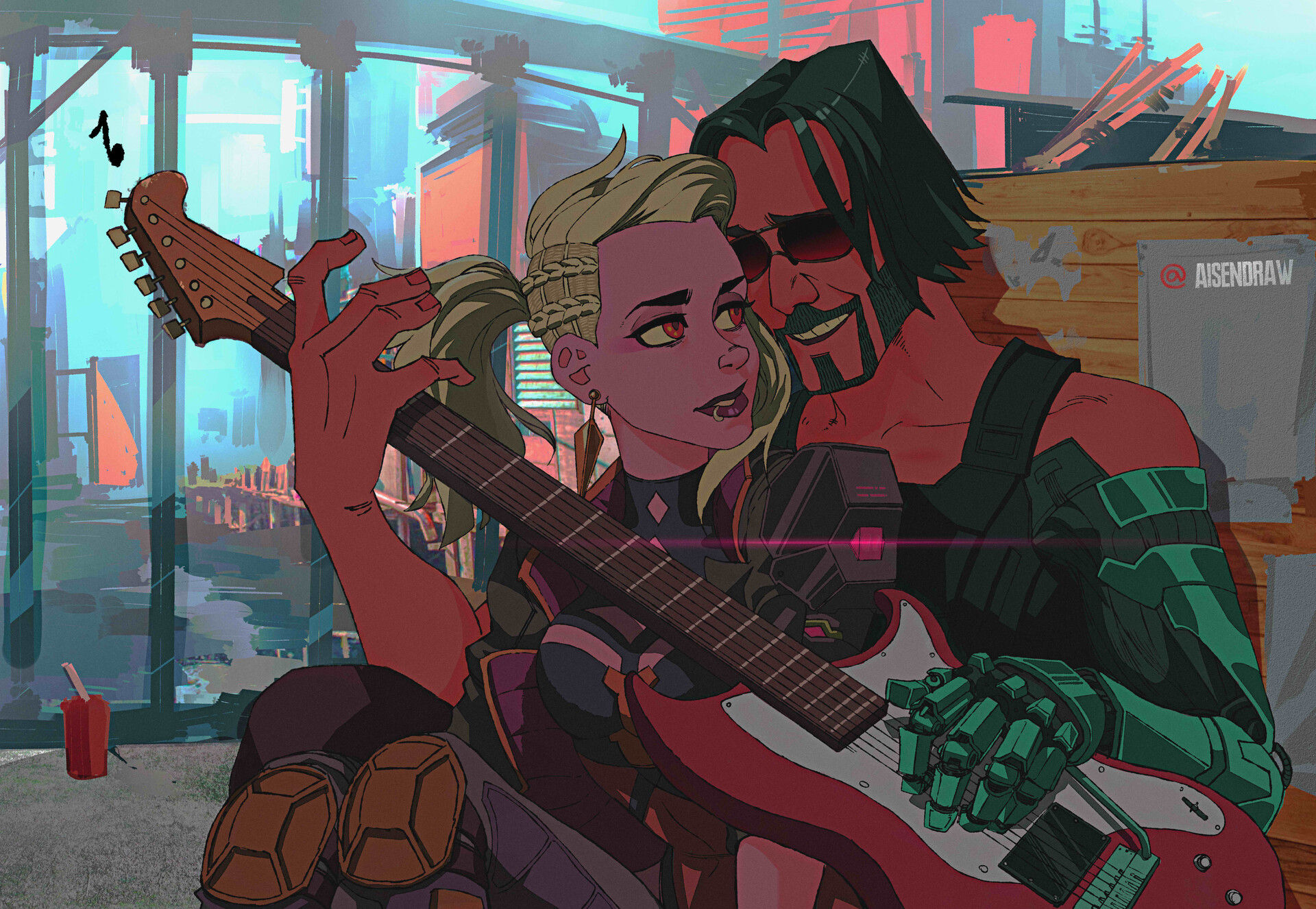 Wallpaper #QkVcpo4B7YBJg1BVHabw28 Artstation Johnny Silverhand Cyberpunk 2077